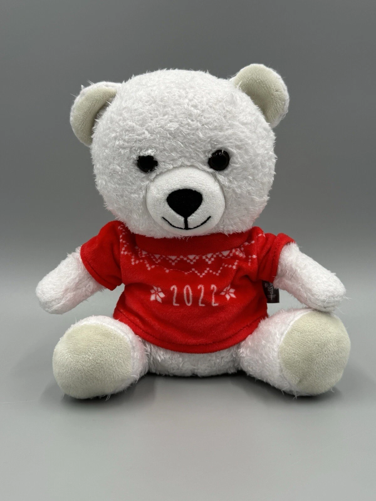 Hallmark White Christmas Teddy Bear 7” Stuffed Animal Red 2022 Shirt