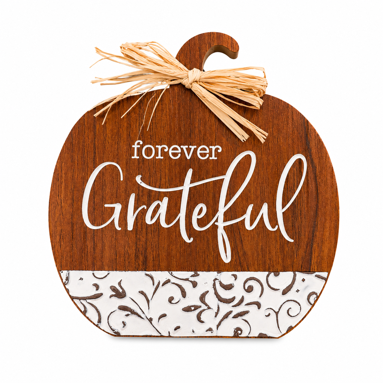 Forever Grateful Gerson's Wooden Fall Thanksgiving Decor