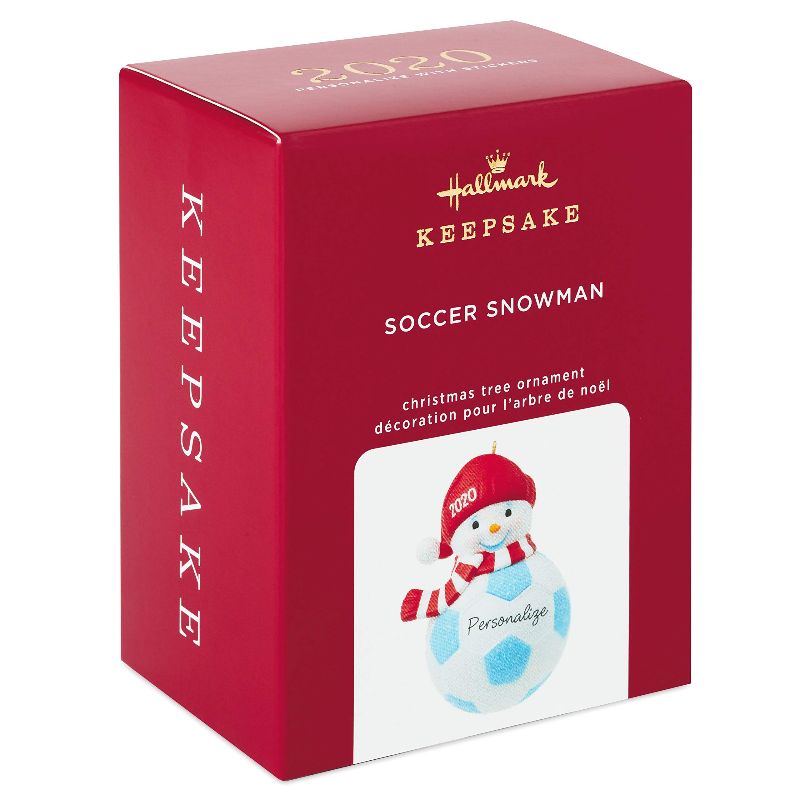 Hallmark Keepsake Christmas Ornament 2020 Year-Dated, Soccer Snowman, DIY Personalized (1299QGO1784)