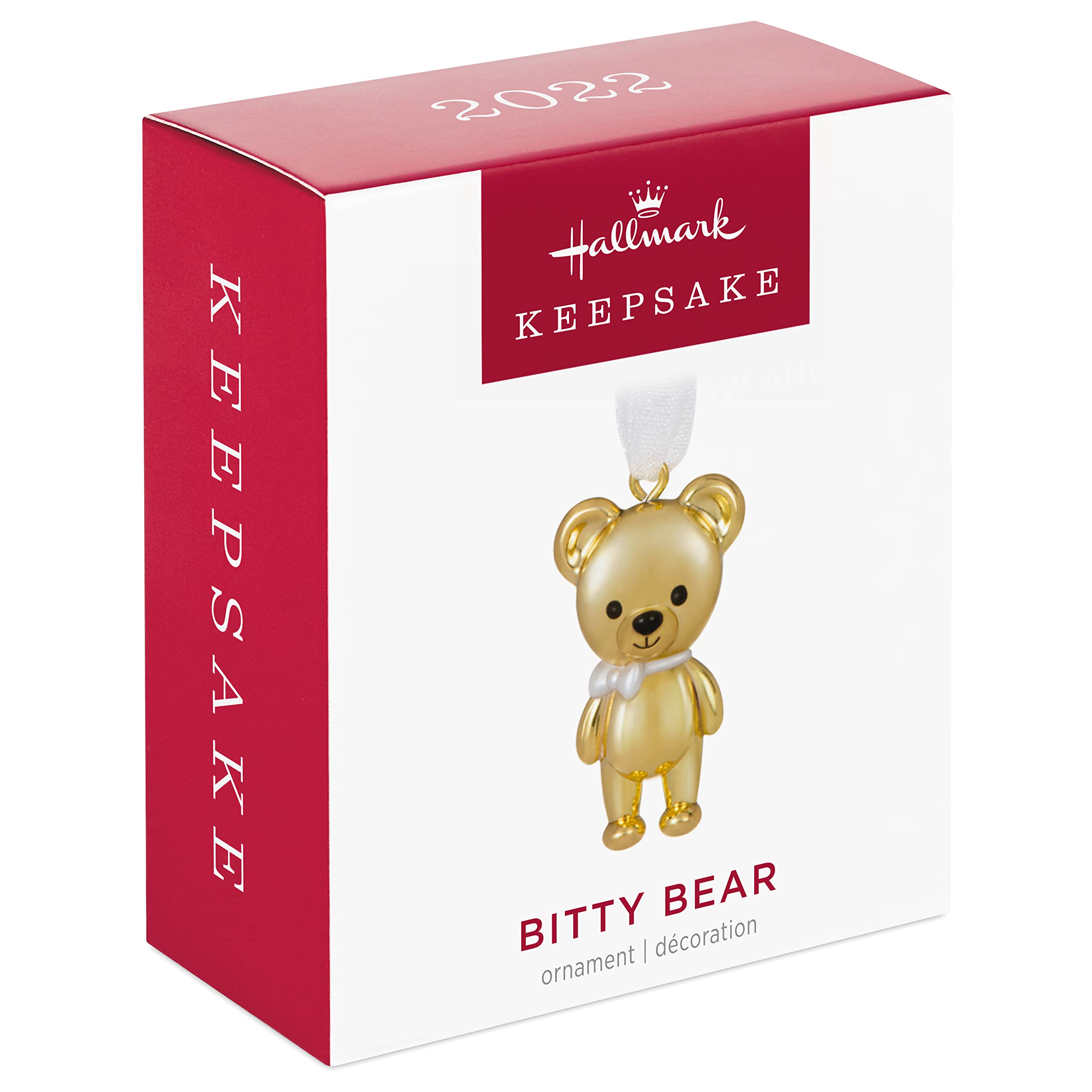 Hallmark 2022 Mini Bitty Bear Metal Christmas Ornament New With Box