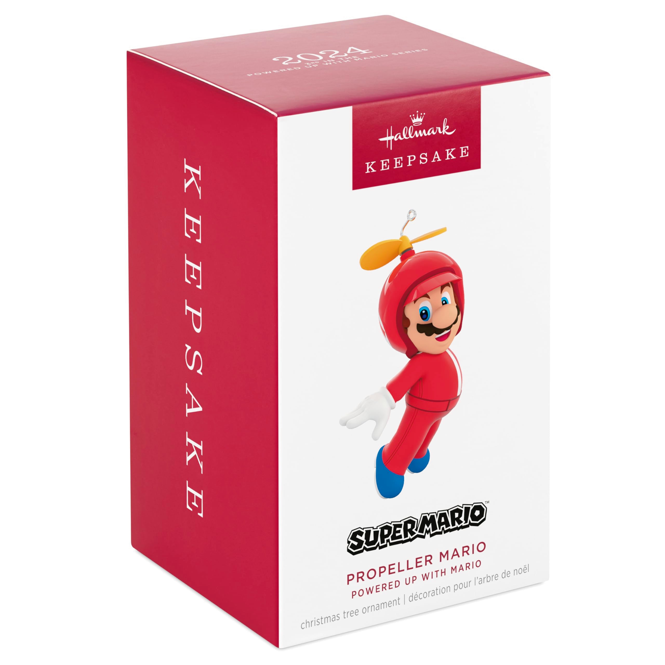 Hallmark Keepsake Christmas Ornament 2024, Nintendo Super Mario Powered Up With Mario Propeller Mario, Gifts for Gamers