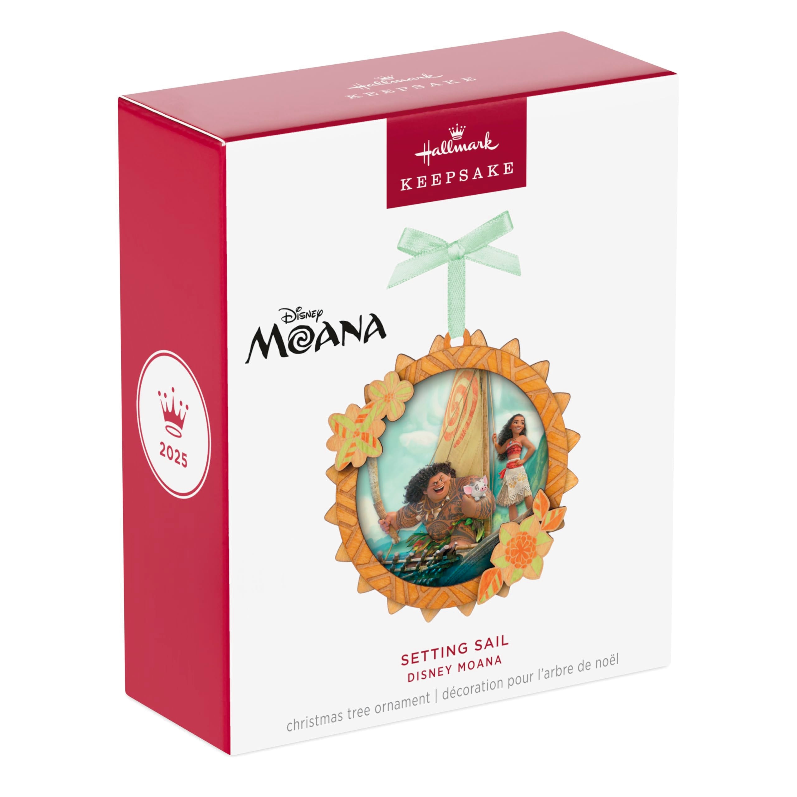 Setting Sail, Disney Moana 2025 Hallmark Keepsake Christmas Ornament