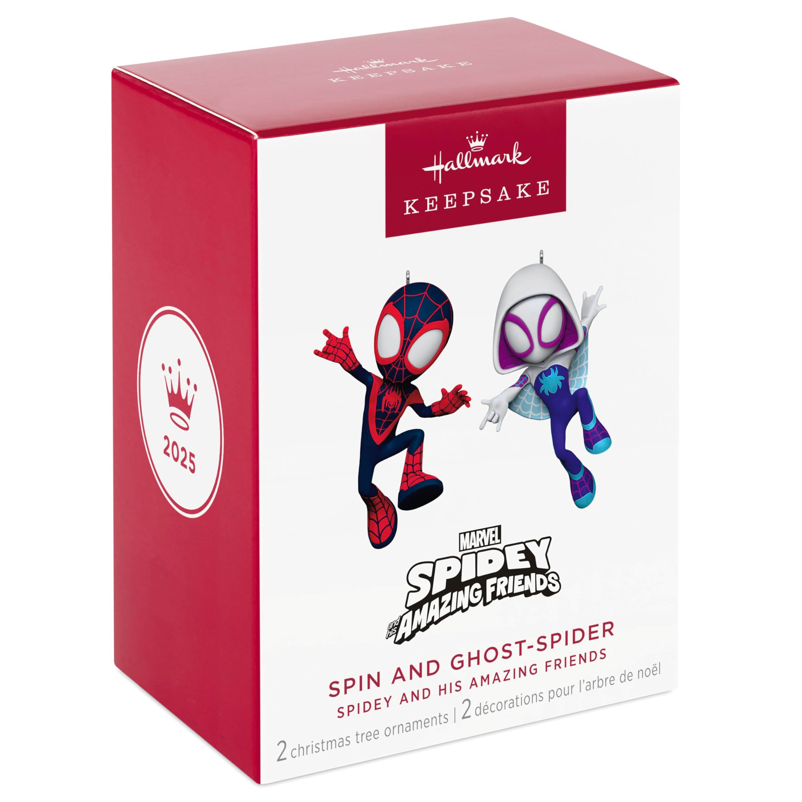 Spin and Ghost Spider 2025 Hallmark Keepsake Christmas Ornament
