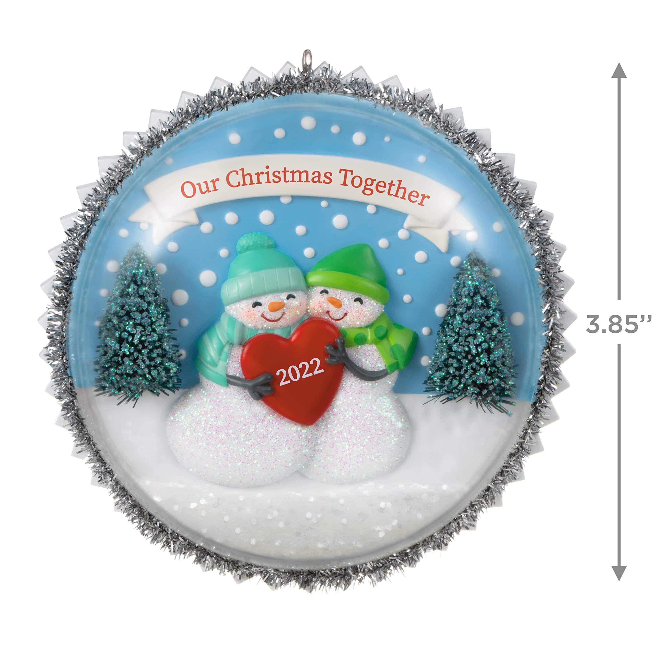 Hallmark Keepsake Plastic Christmas Ornament 2022 Year-Dated, Our Christmas Together Snowmen