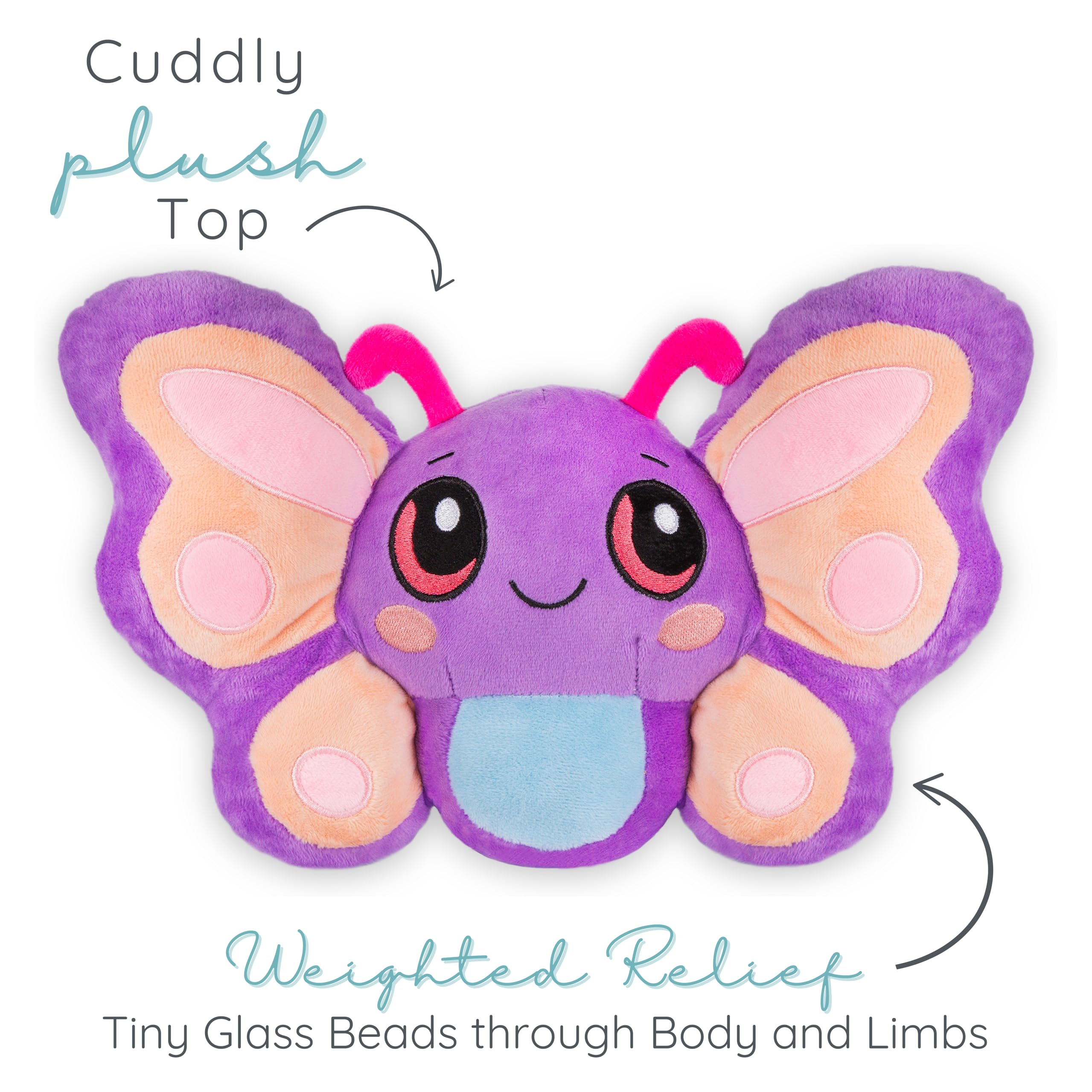 Warm Pals Bella Butterfly Purple Microwavable Heated Lavender Scented Plush NWT