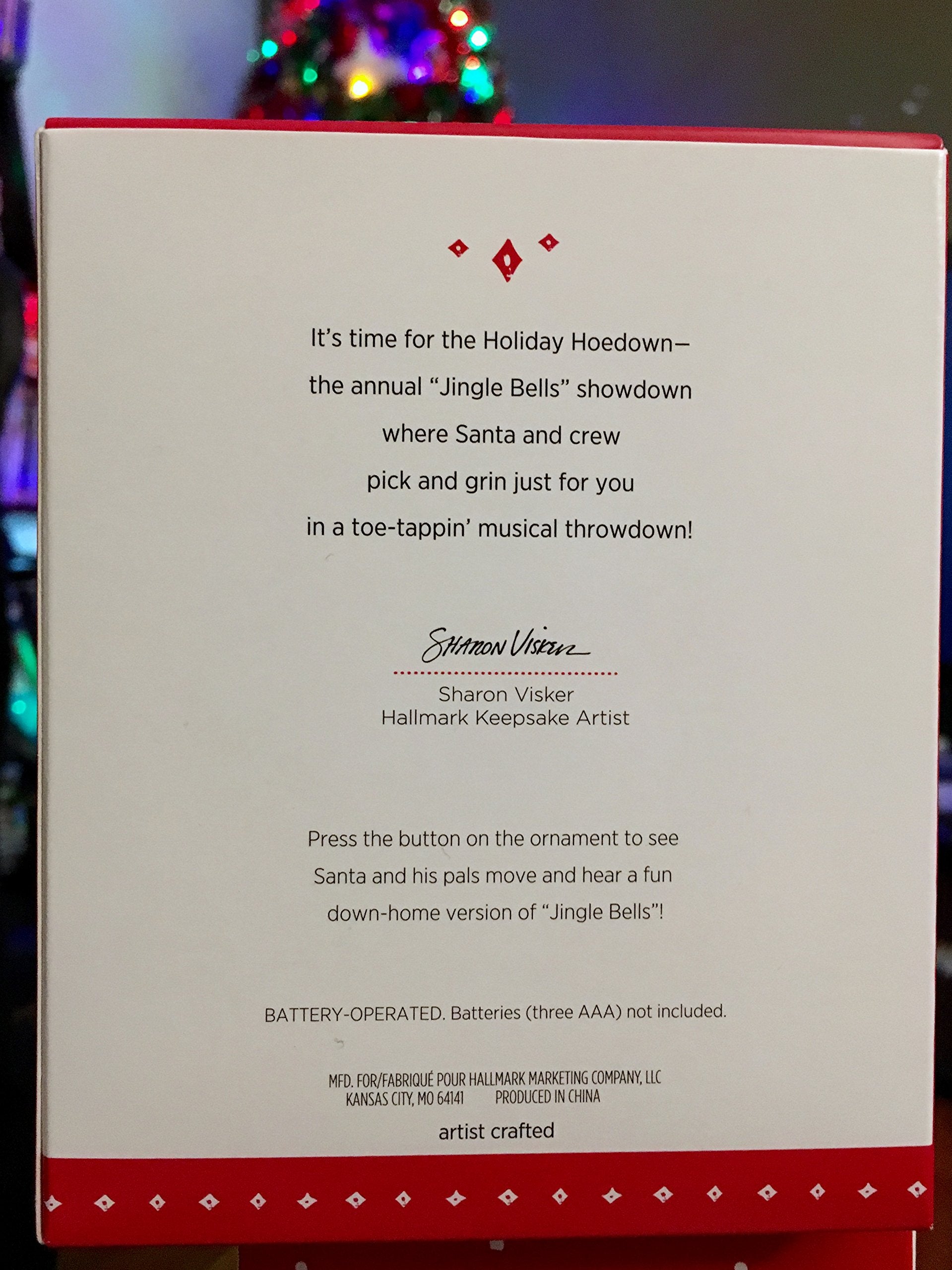 Hallmark Keepsake Ornament Holiday Hoedown Santa and Friends Musical Jingle Bells 2015