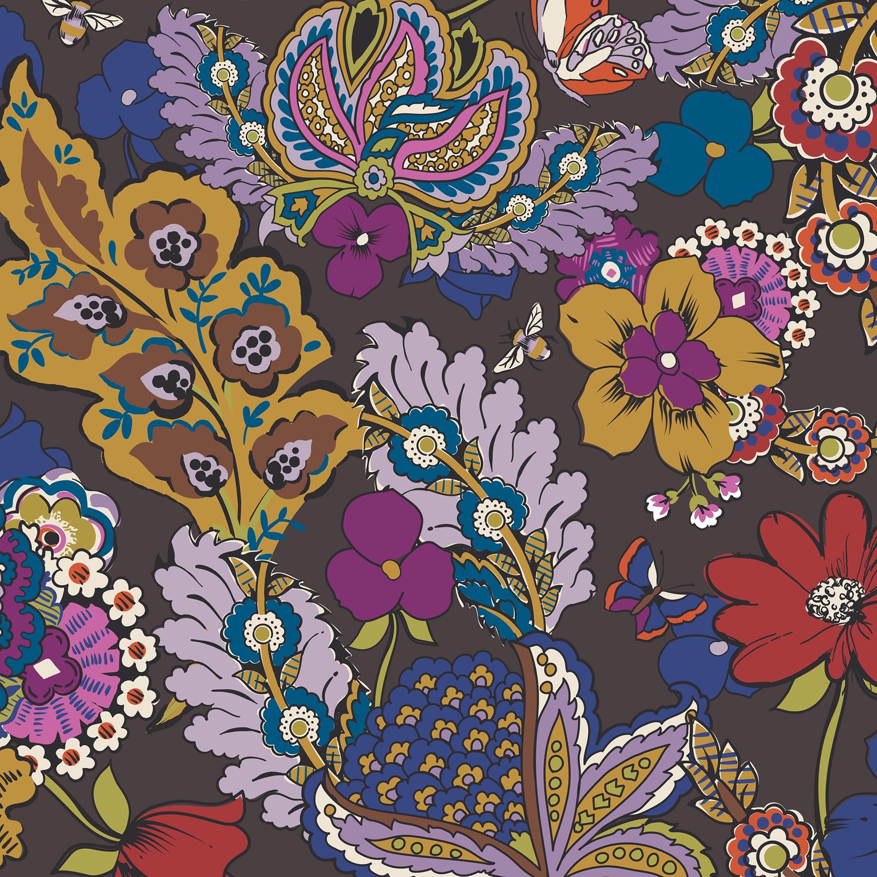 Vera Bradley Premium Cotton Astoria Shoulder Bag, Colorful Bouquet