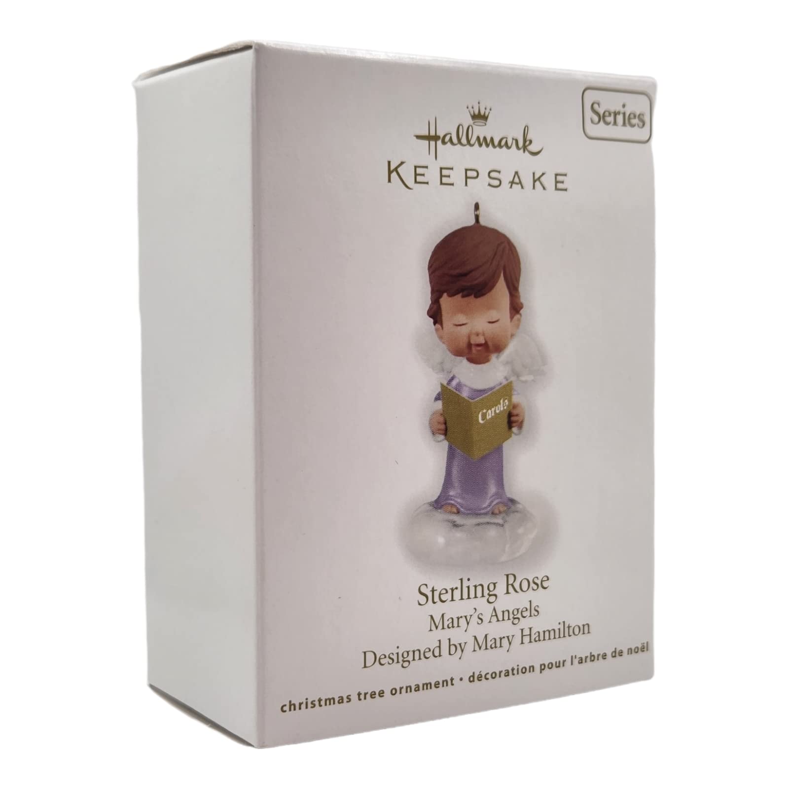 Hallmark Keepsake Ornament Sterling Rose Marys Angels 25th in Series 2012