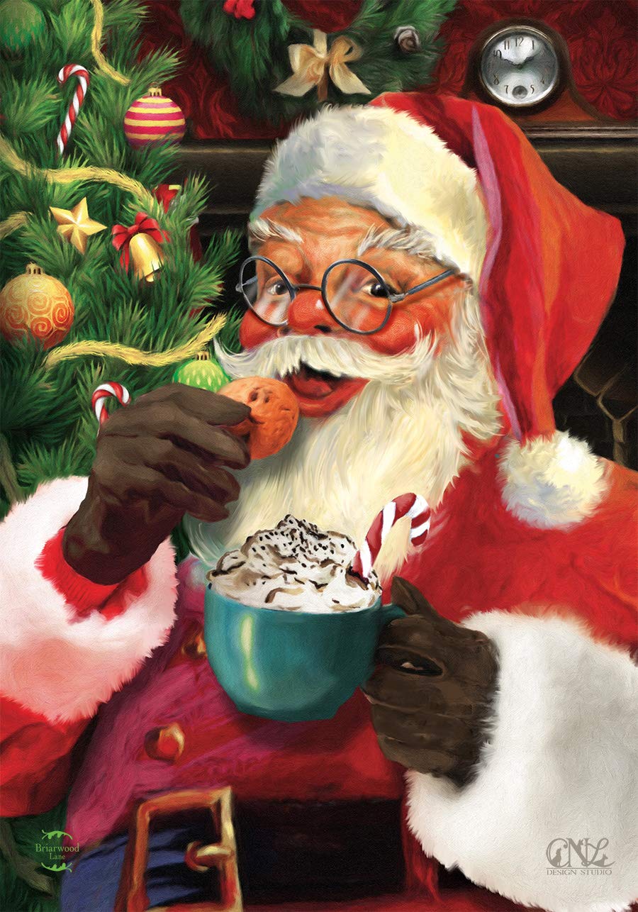 Cookies For Santa Christmas Garden Flag Santa Claus 12.5" x 18" Briarwood Lane