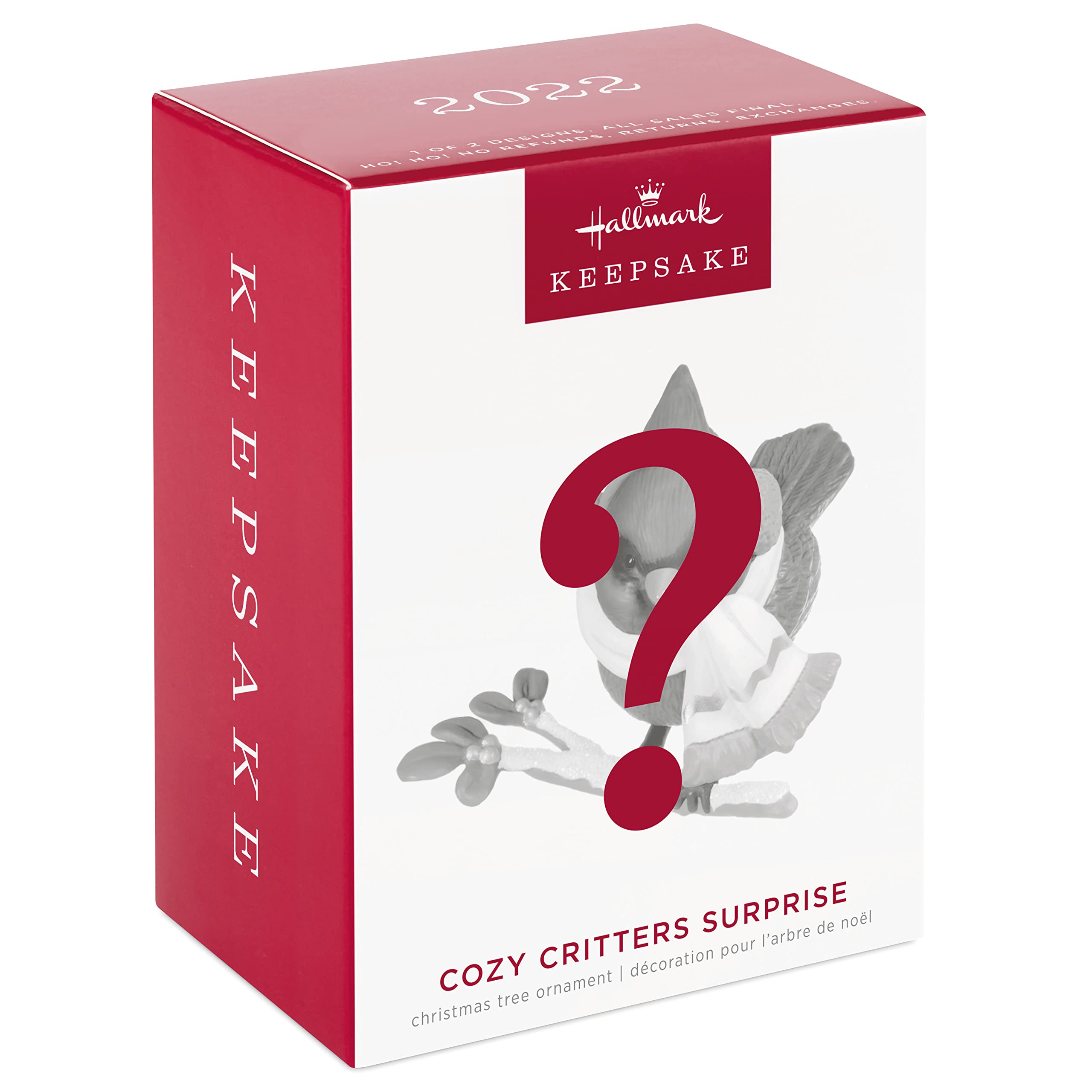 Hallmark Keepsake Christmas Ornament 2022, Cozy Critters Red Cardinal Ornament Surprise Mystery Box