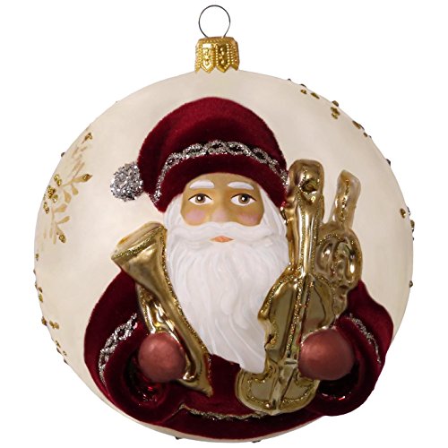 Hallmark 2495QK1445 Father Christmas Glass Keepsake Christmas Ornaments