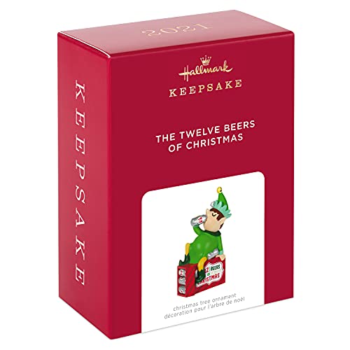 Hallmark Keepsake Plastic Christmas Ornament 2021, The Twelve Beers of Christmas Elf