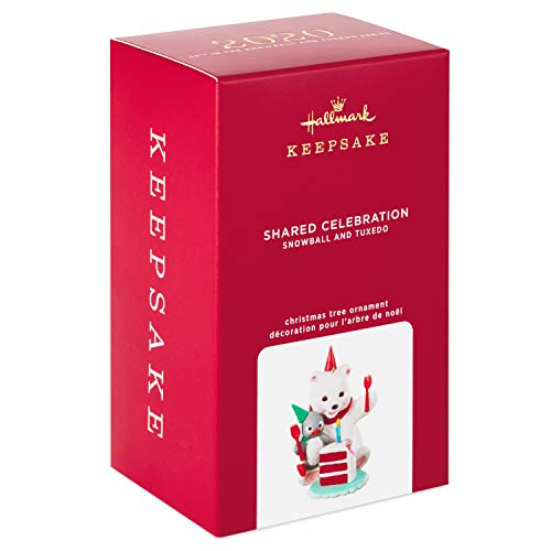 Hallmark Keepsake Christmas Ornament 2020, Snowball and Tuxedo Shared Celebration (1699QXR9111)