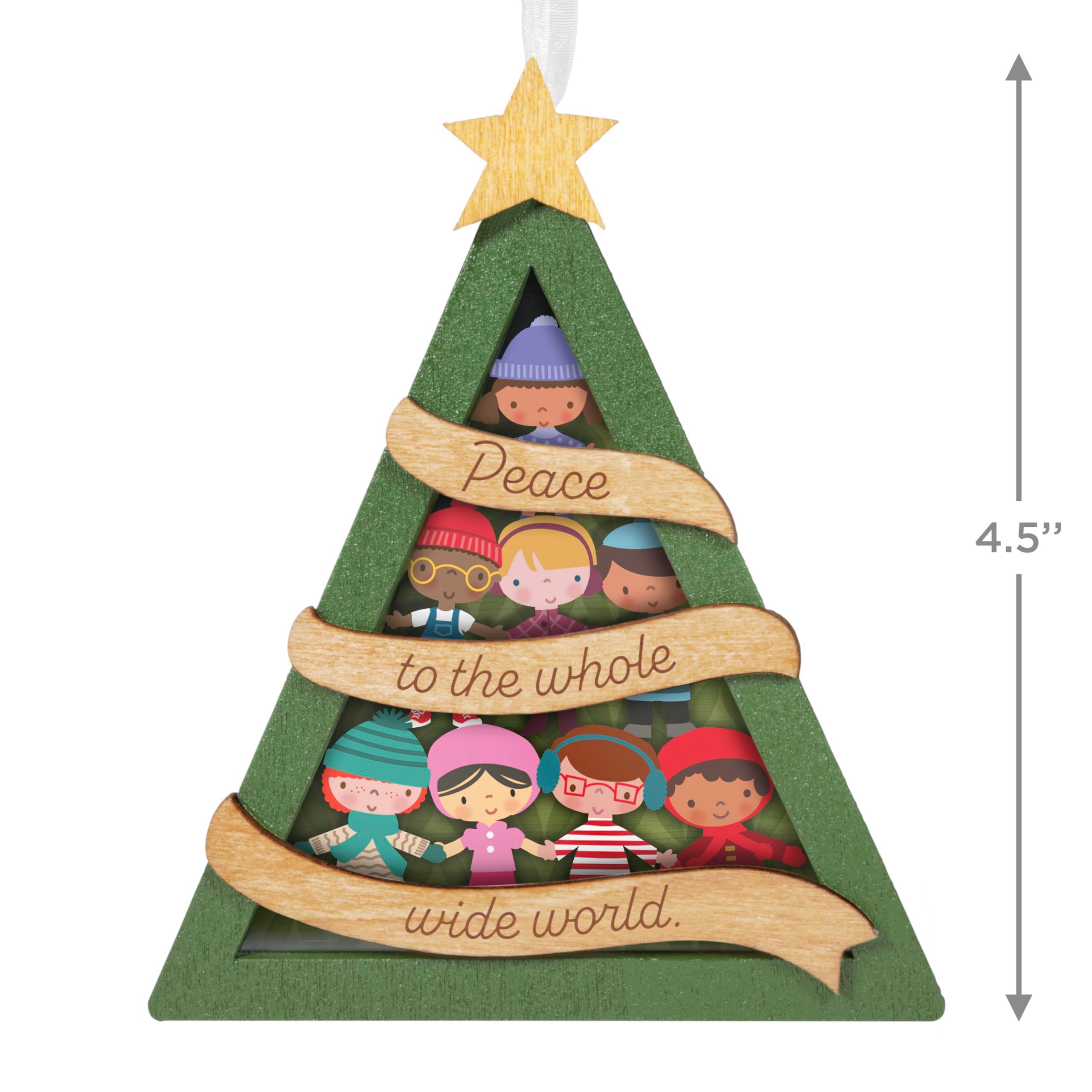 Hallmark Keepsake Christmas Ornament 2024, UNICEF Peace to the World Papercraft, Charity Gifts