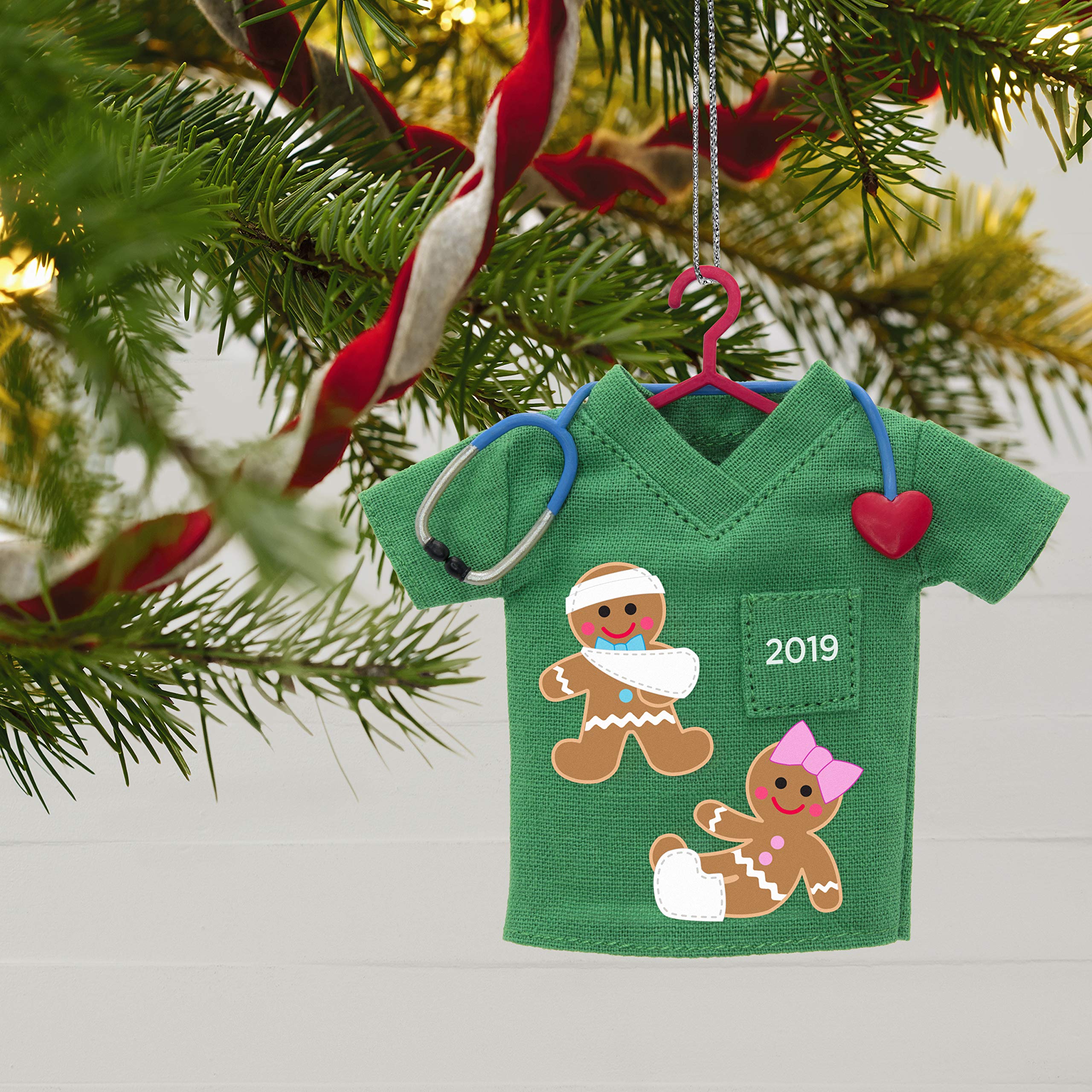 Hallmark Keepsake Christmas 2019 Year Dated Compassionate Caregiver Medical Ornament, Fabric,