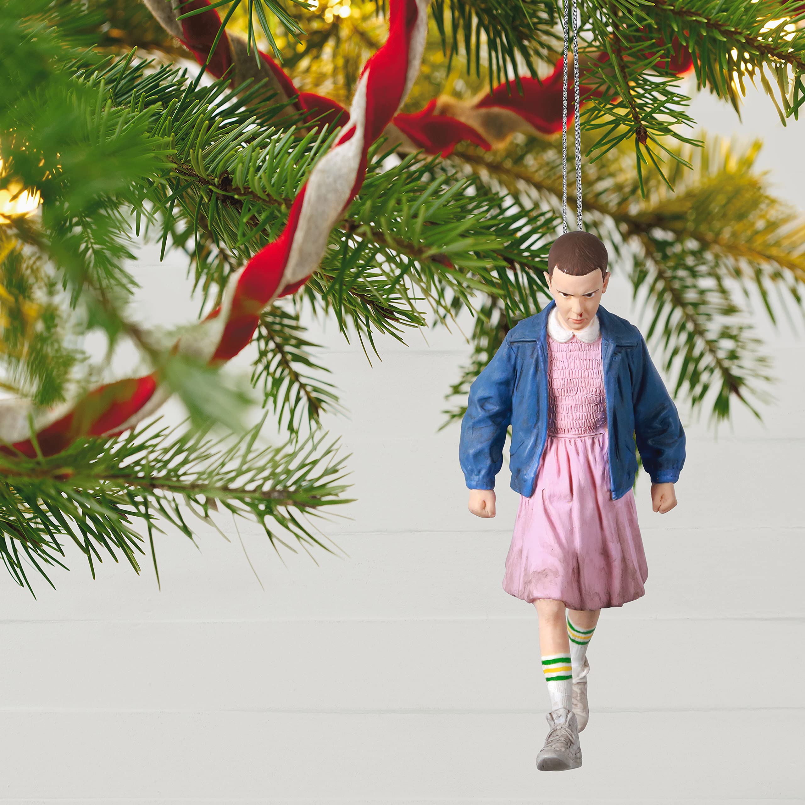 Hallmark Netflix Stranger Things Eleven Plastic Figurine Ornament, 4.25"