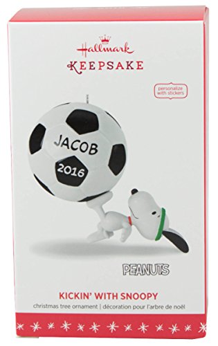 Hallmark 2016 Christmas Ornament Kickin' with Snoopy Soccer Ornament