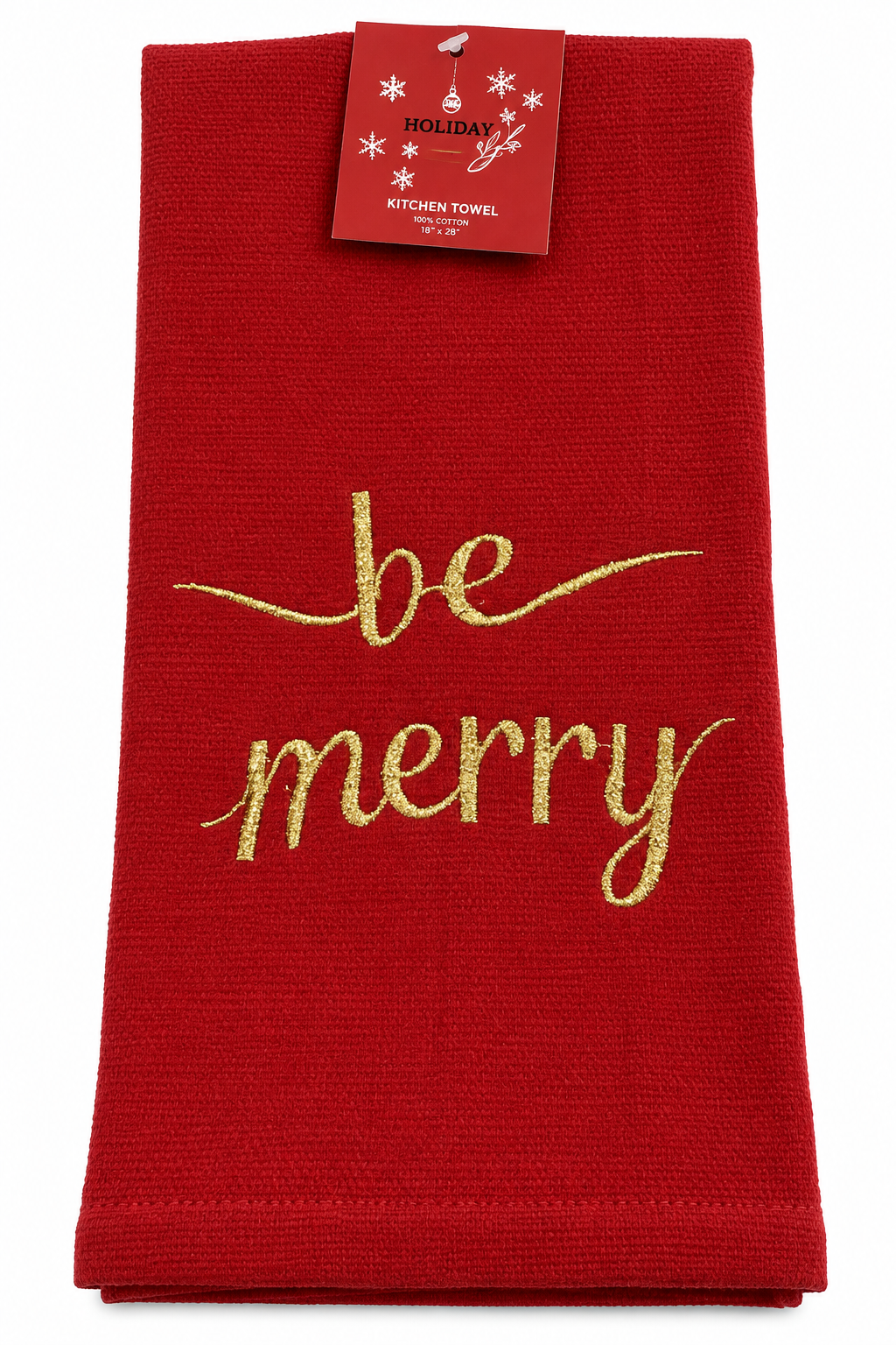 "Be Merry" Nidico Christmas Kitchen Towel 15x25