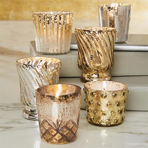 Gold Metallic Candle Holder