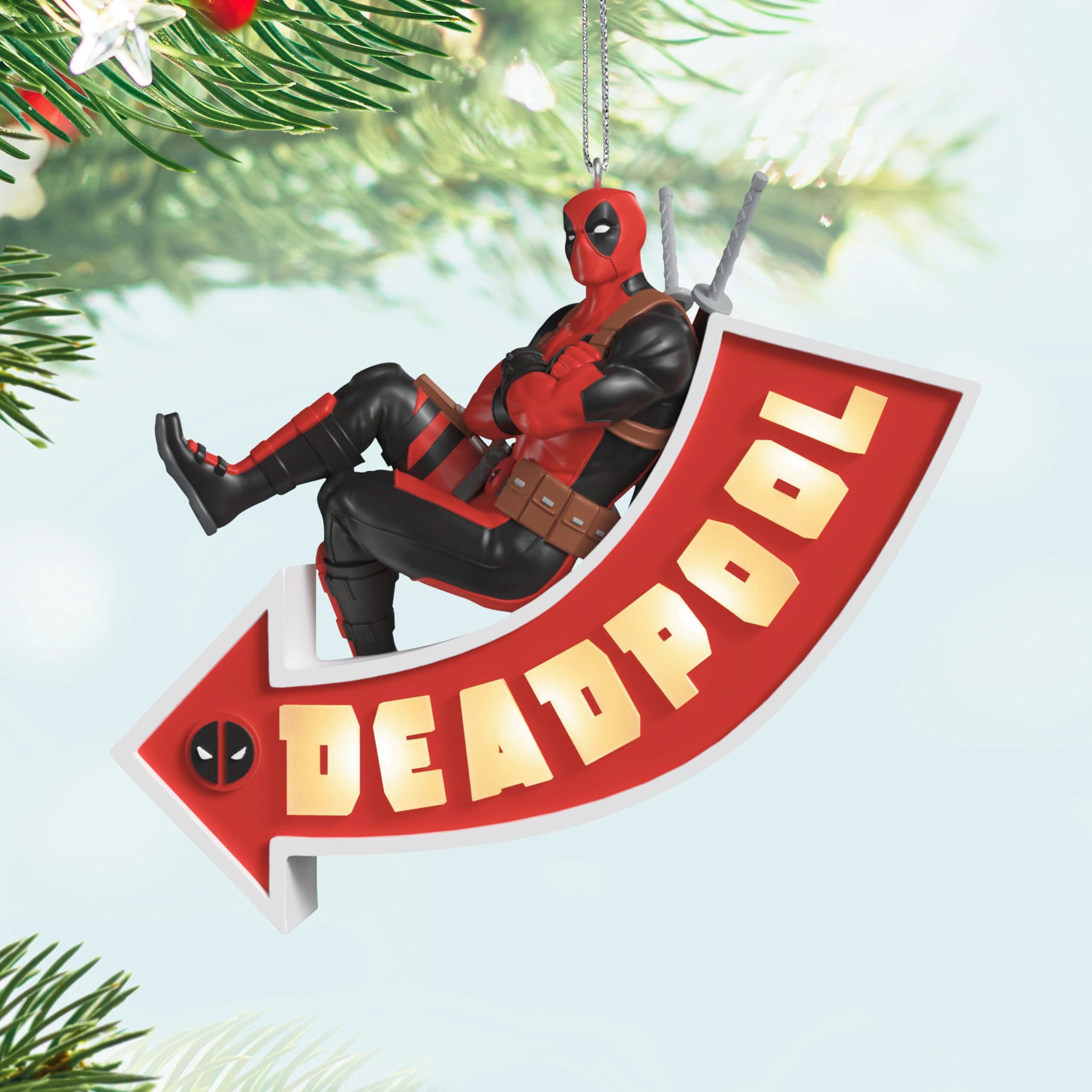 It's a Sign! Deadpool, 2025 Hallmark Keepsakes Christmas Ornament