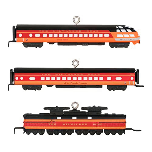 Hallmark Keepsake Miniature Christmas Ornaments 2023, Lionel Milwaukee Road EP-2 Passenger, Mini Set of 3, Train Gifts