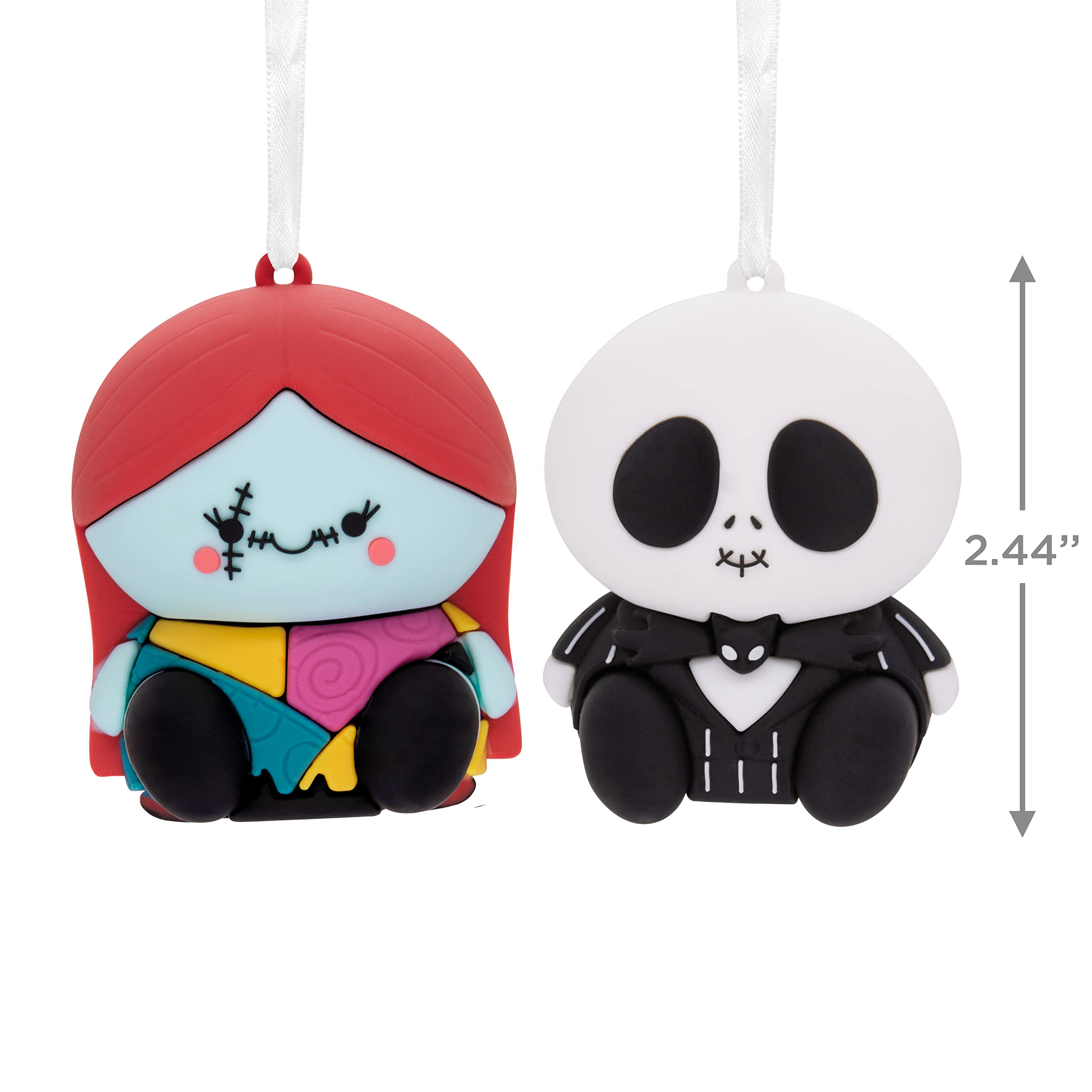 Better Together Disney Tim Burton's The Nightmare Before Christmas Jack and Sally Magnetic Hallmark Ornaments, Set of 2