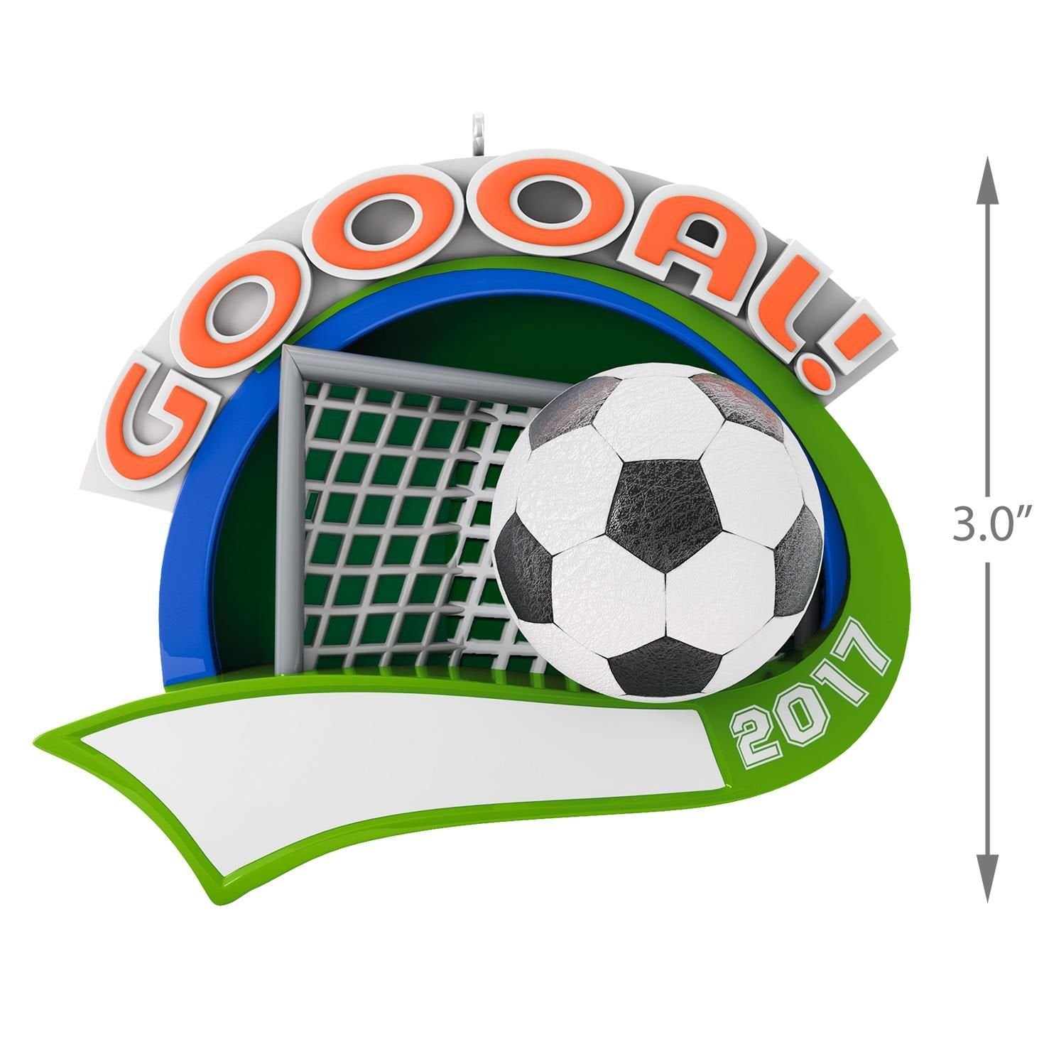 Hallmark Keepsake 2017 Soccer Star Personalization Dated Christmas Ornament