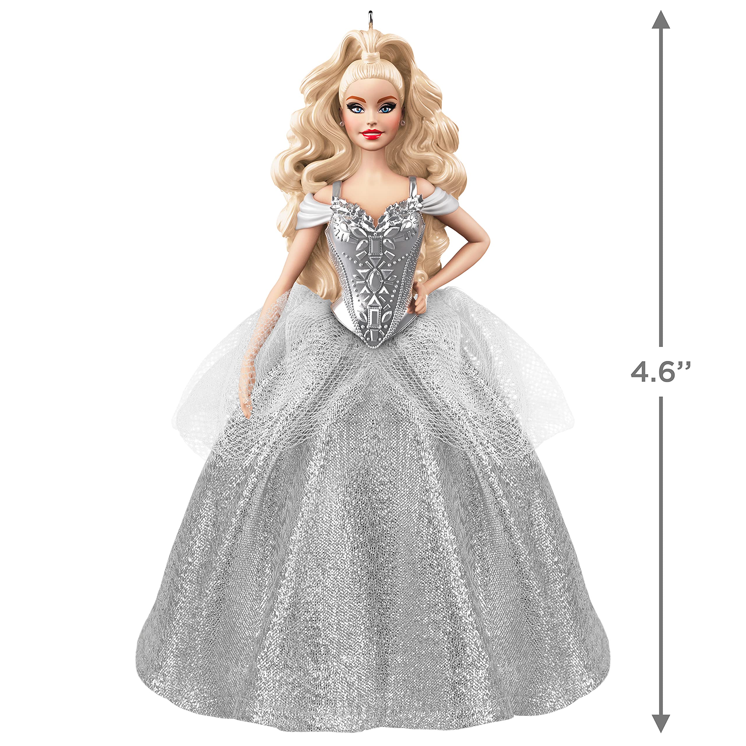 White Holiday Barbie Hallmark Keepsake Christmas Ornament 2021