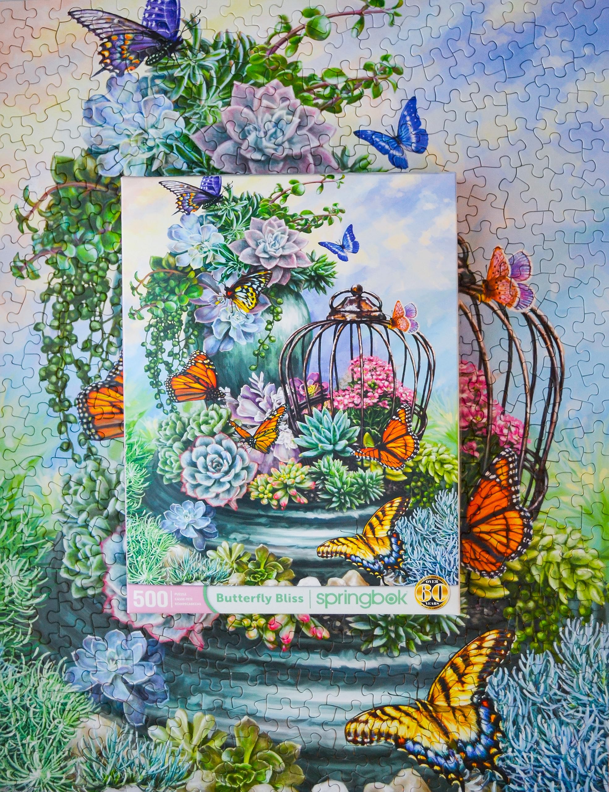 Springbok's 500 Piece Jigsaw Puzzle Butterfly Bliss - Made in USA