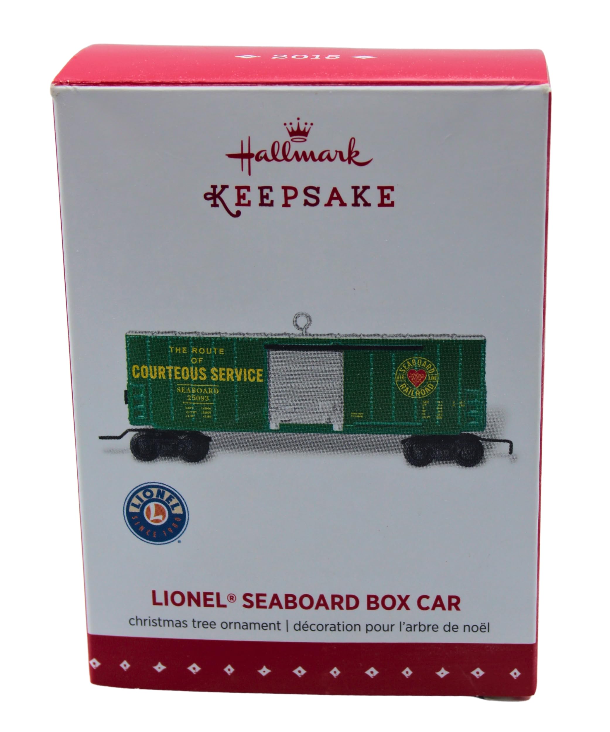 Hallmark QXI2537 Lionel Seaboard Boxcar Train Ornament