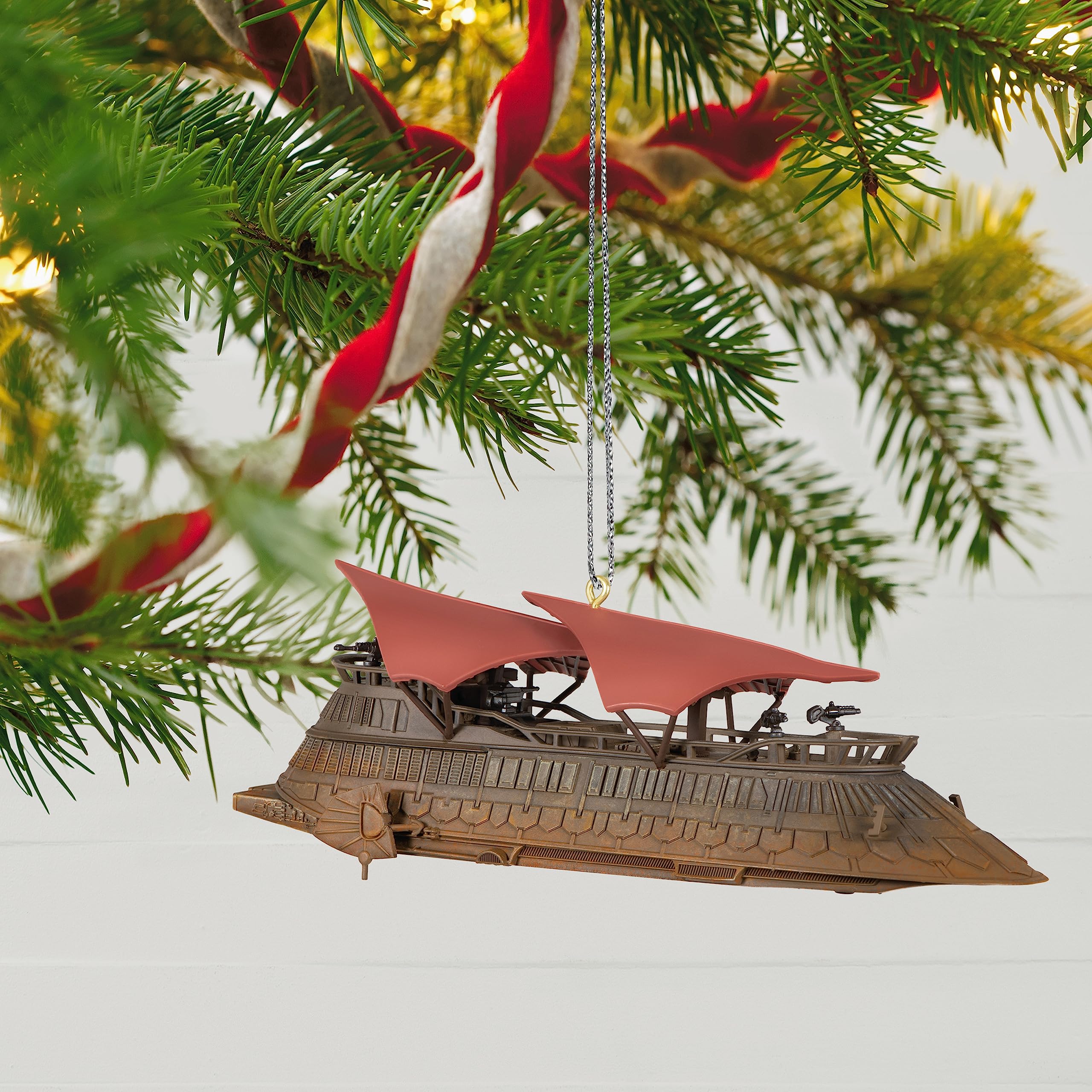 Hallmark Keepsake Christmas Ornament 2023, Star Wars: Return of The Jedi Jabba's Sail Barge, The Khetanna with Sound, Gifts for Star Wars Fans