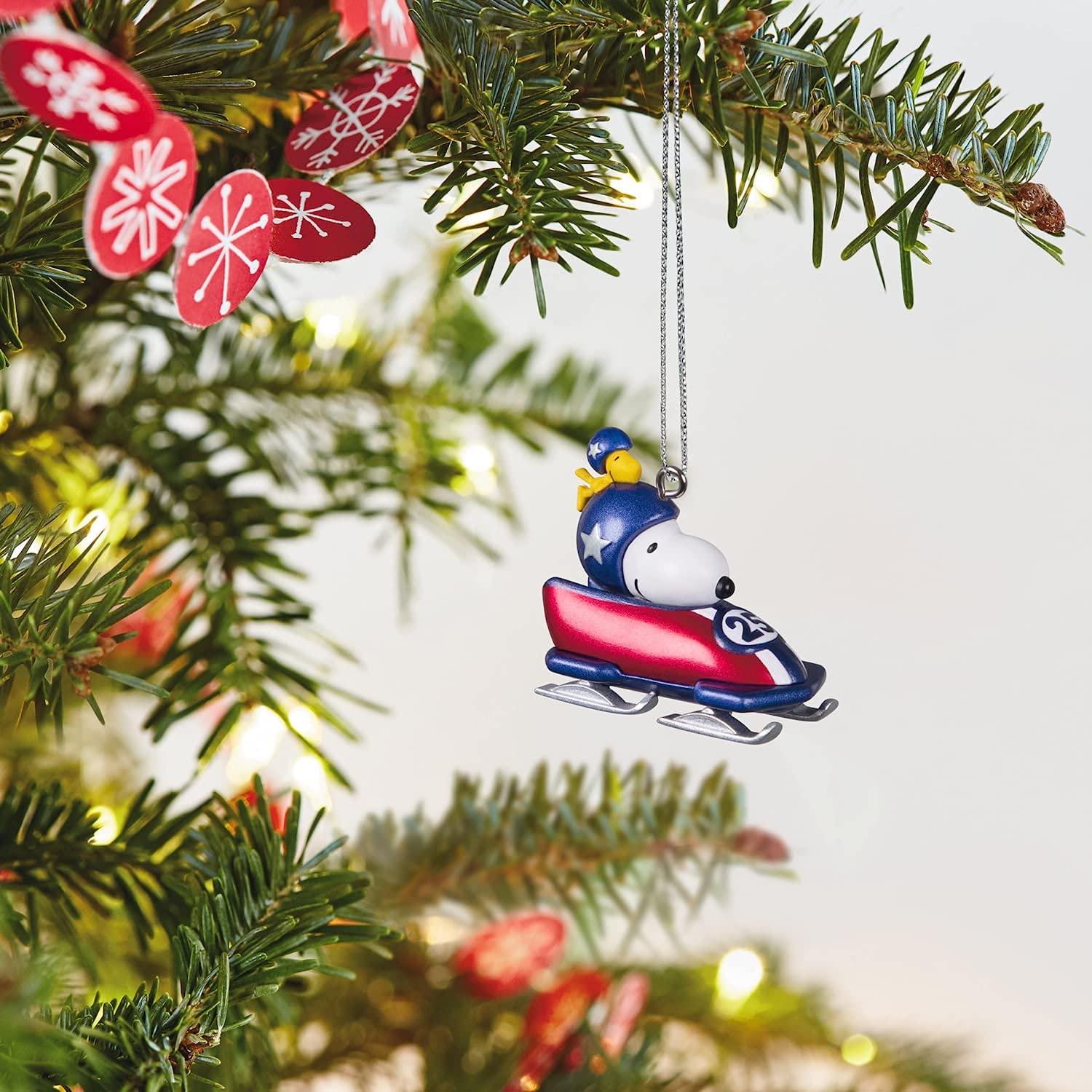 Hallmark Keepsake 1.16" Miniature Christmas Ornament 2022, Peanuts Winter Fun with Snoopy, Mini