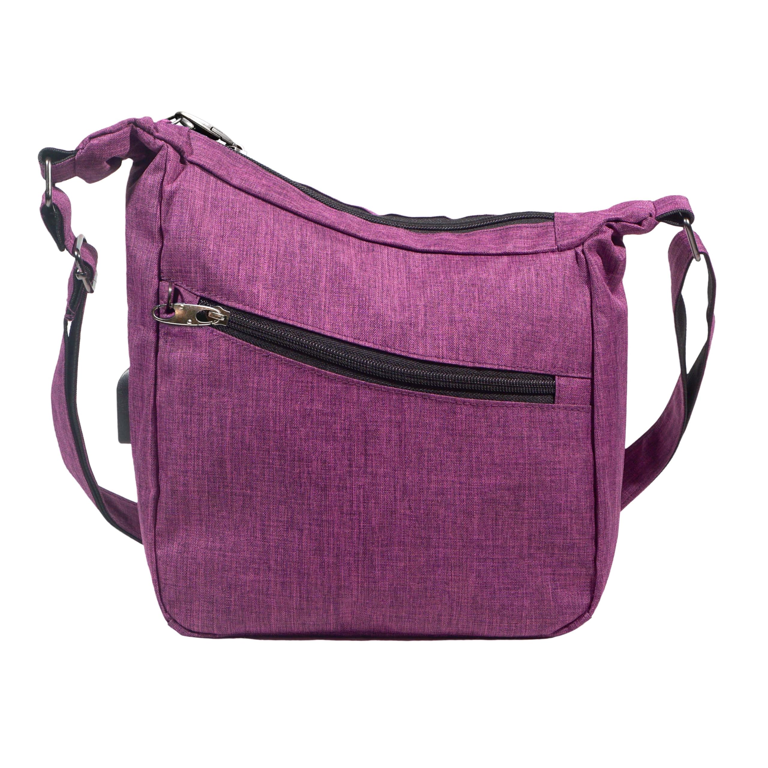 Nupouch Anti-theft Crossbody Bags for Women in Plum