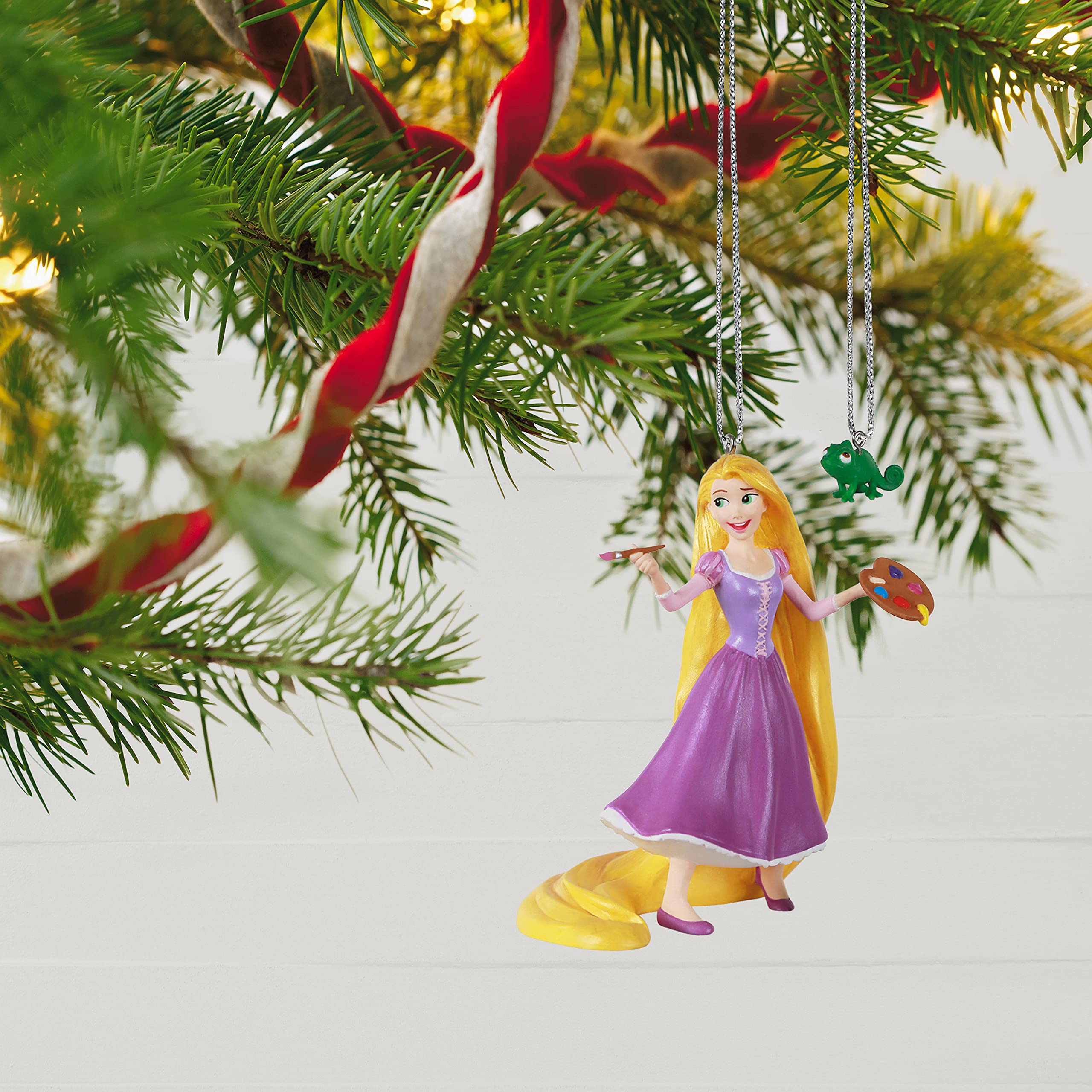 Hallmark Keepsake Christmas Ornaments 2021, Disney Tangled Rapunzel and Pascal, Set of 2
