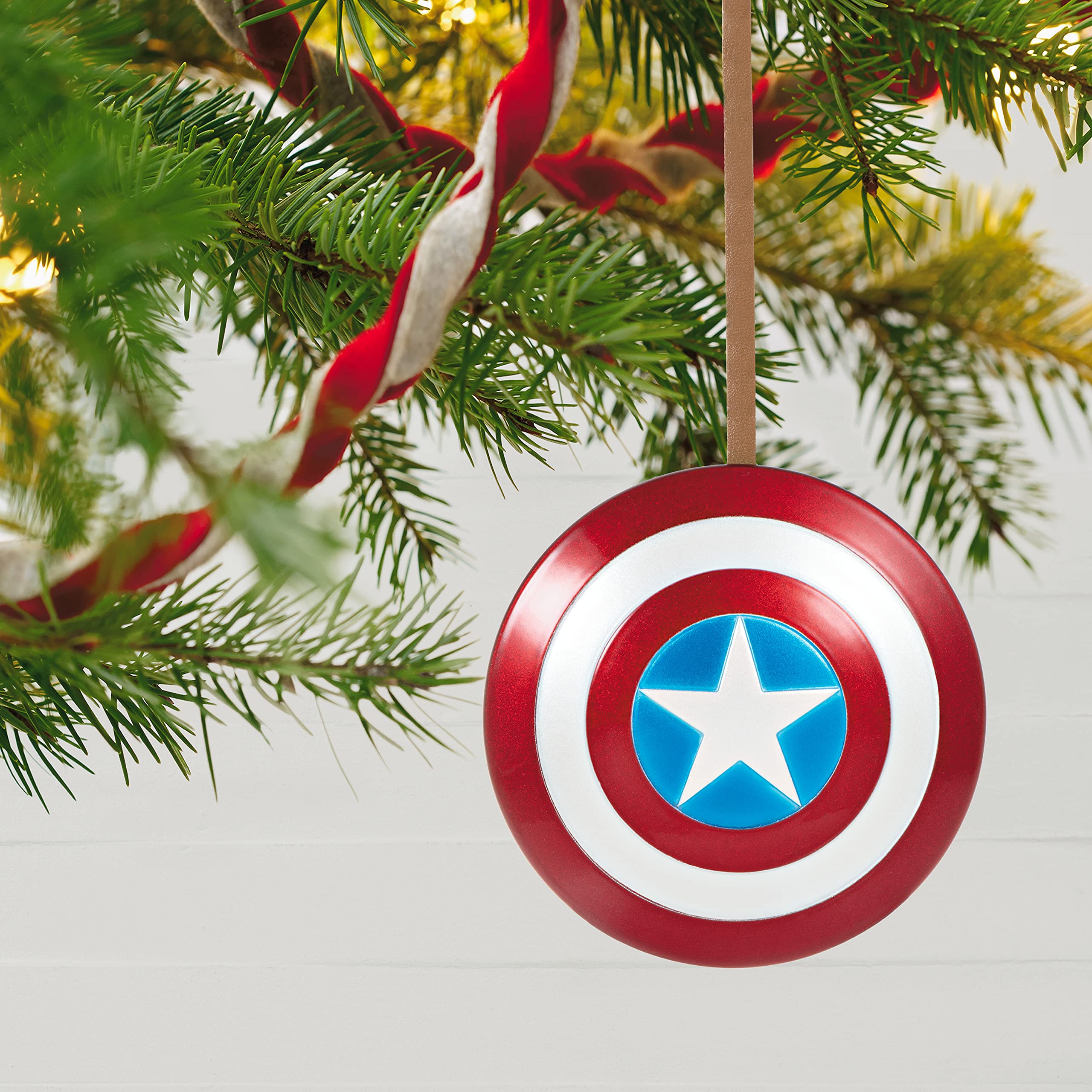 Captain America's Shield Hallmark Keepsake Christmas Ornament 2021