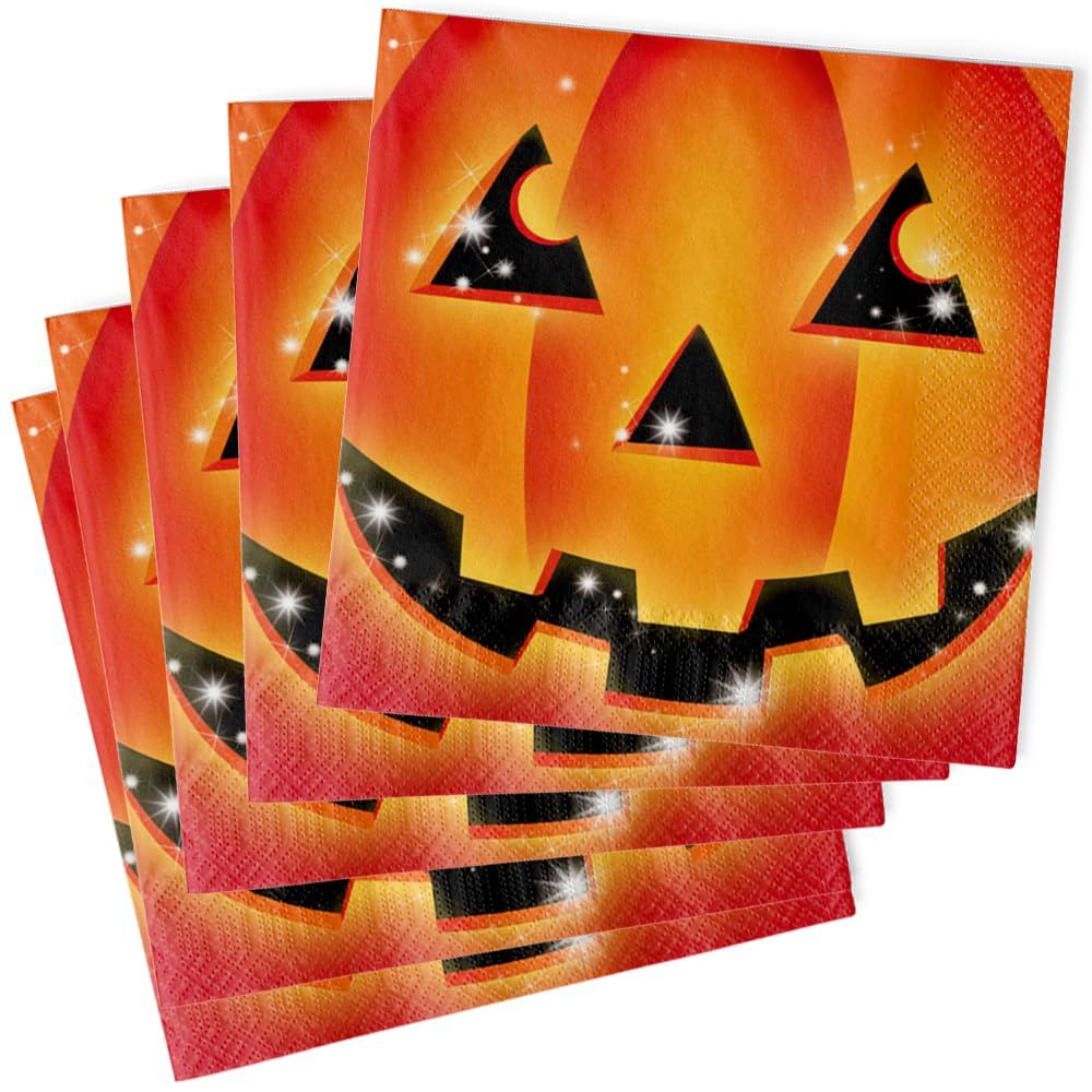 Jack O Lantern Napkins Large