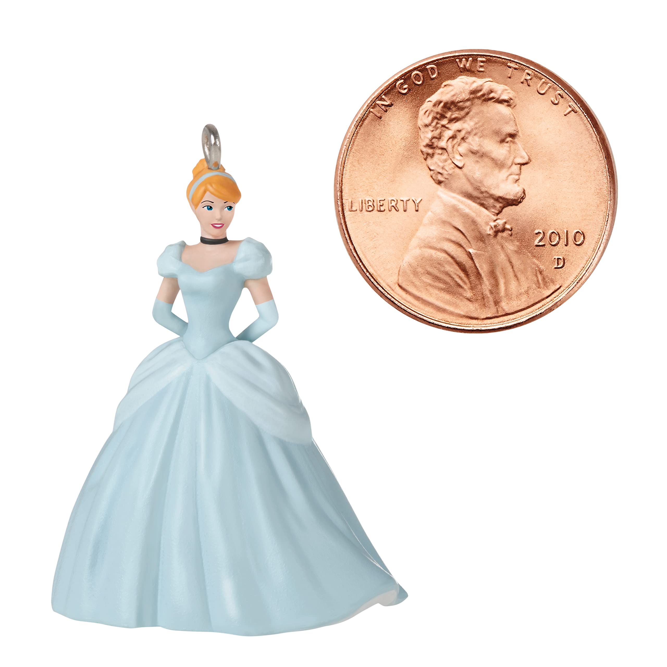 Hallmark Keepsake 1.25" Miniature Christmas Ornament 2022, Disney Cinderella A Beauty in Blue, Mini, Plastic