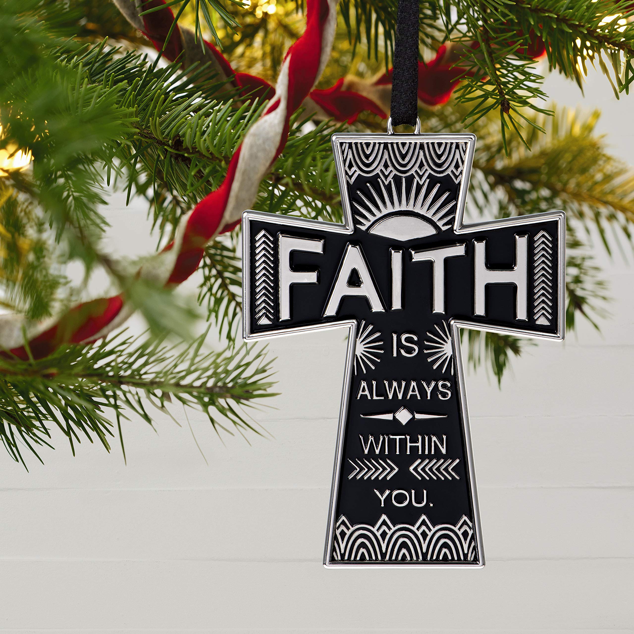 Hallmark Keepsake Christmas Ornament 2020 Faith Always Cross Metal