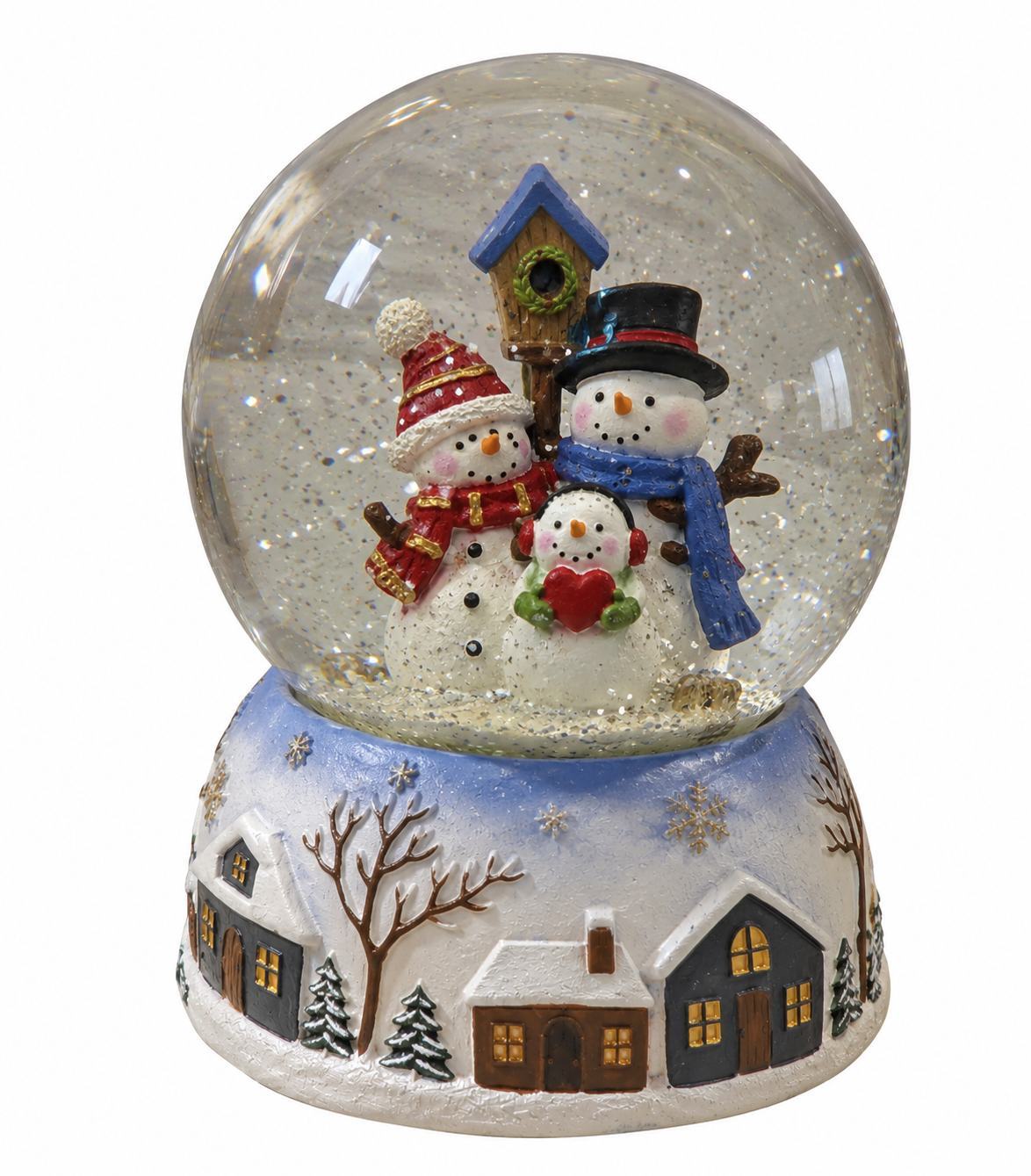 "Snowman Winter Village" Christmas is Forever Snow Globe