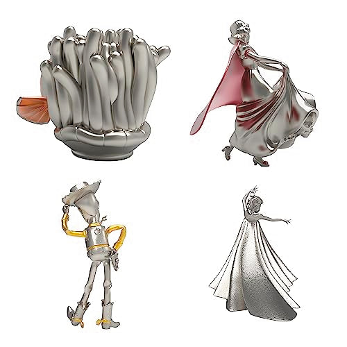 Hallmark Keepsake Christmas Ornaments 2023, Disney 100 Years of Wonder Pixar and Princesses, Set of 4