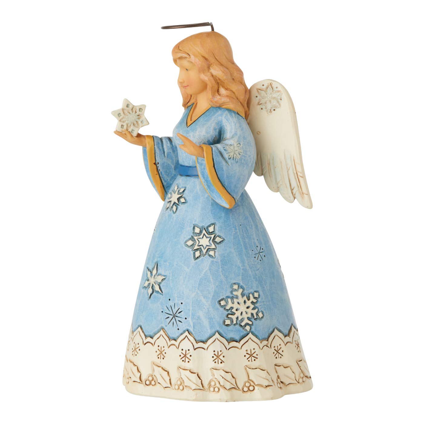 Enesco Jim Shore Heartwood Creek Snowflake Angel Pint-Size Figurine, 5.25 Inch