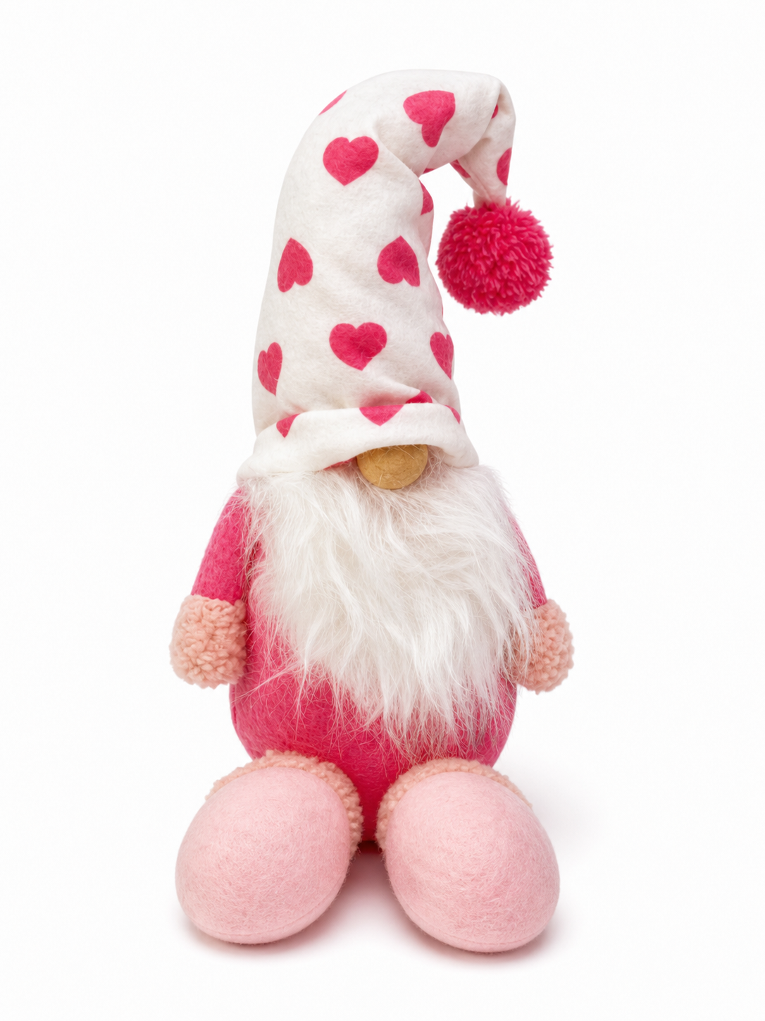 Heart Hat Gnome, Valentines Day Plush Gnome