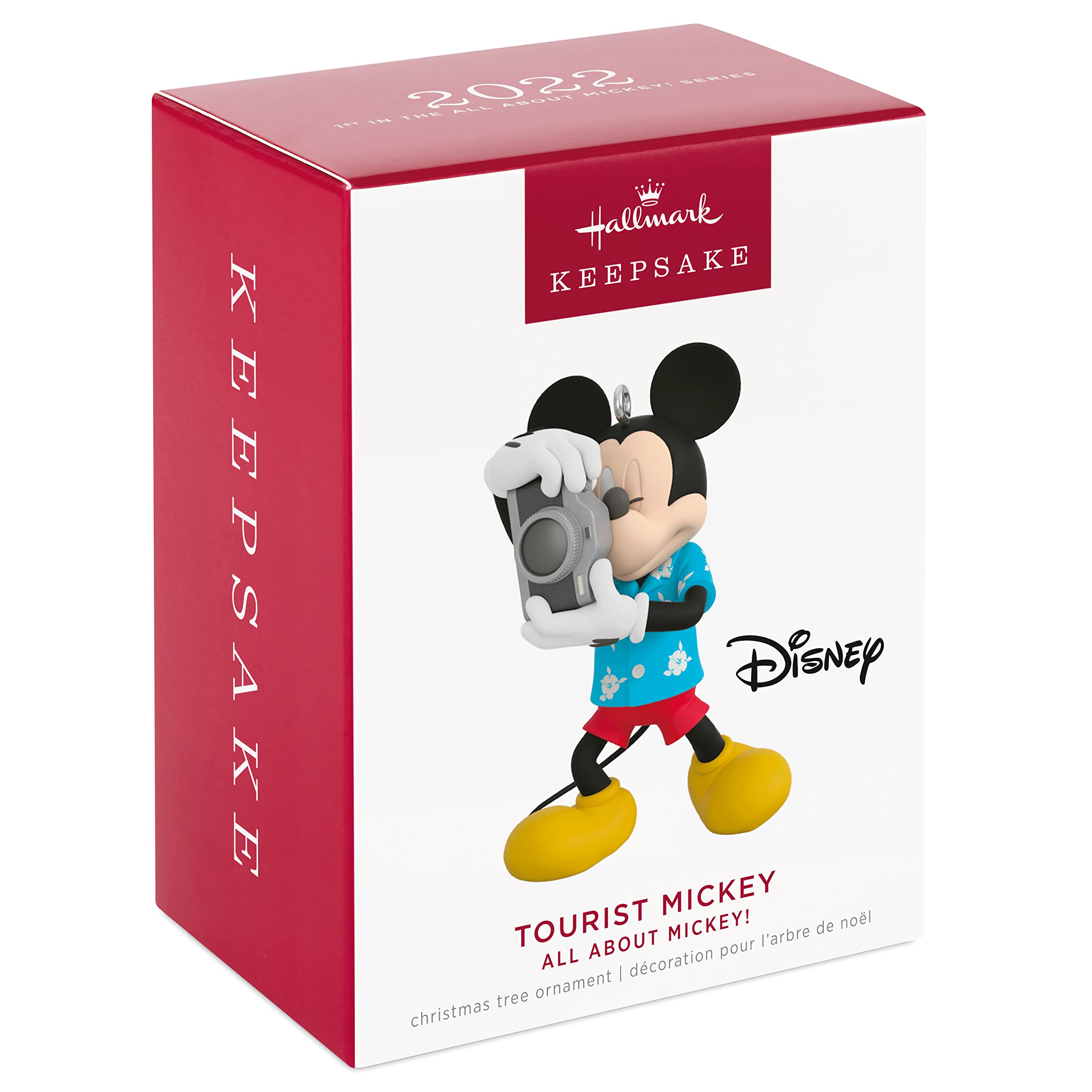 Hallmark Keepsake Plastic Christmas Ornament 2022, Disney All About Mickey! Tourist Mickey