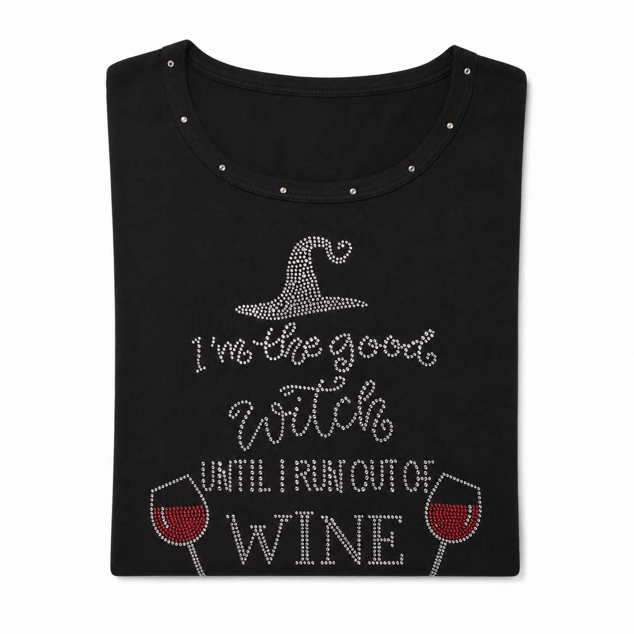 "I'm a Good Witch Until I Run Out of Wine" Distinct Longsleeved Halloween T-shirt
