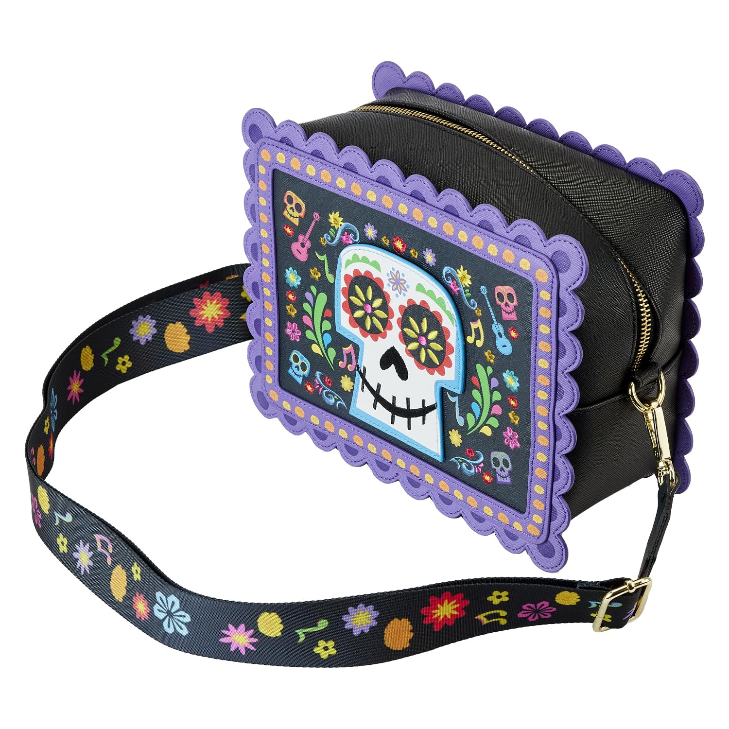 Loungefly Coco Miguel Calavera Floral Skull Crossbody Bag Purse