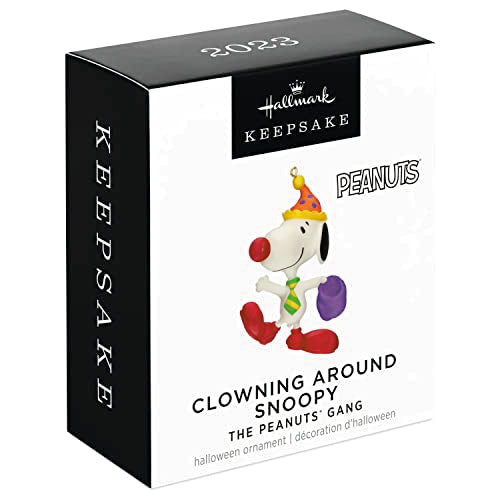 Hallmark Keepsake 1.06" Mini Halloween Ornament 2023, The Peanuts Gang Clowning Around Snoopy Mini