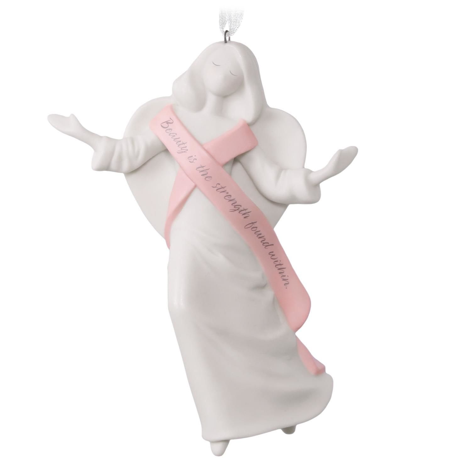 Hallmark Keepsake 2017 Strength Within Premium Porcelain Angel Christmas Ornament Benefiting Susan G. Komen