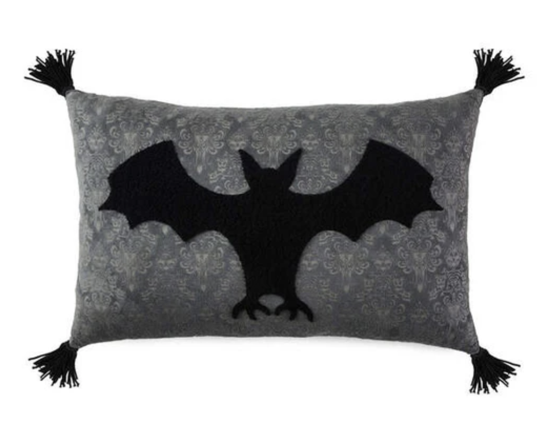 Glow-in-the-Dark Haunted Mansion Hallmark Halloween Bat Pillow