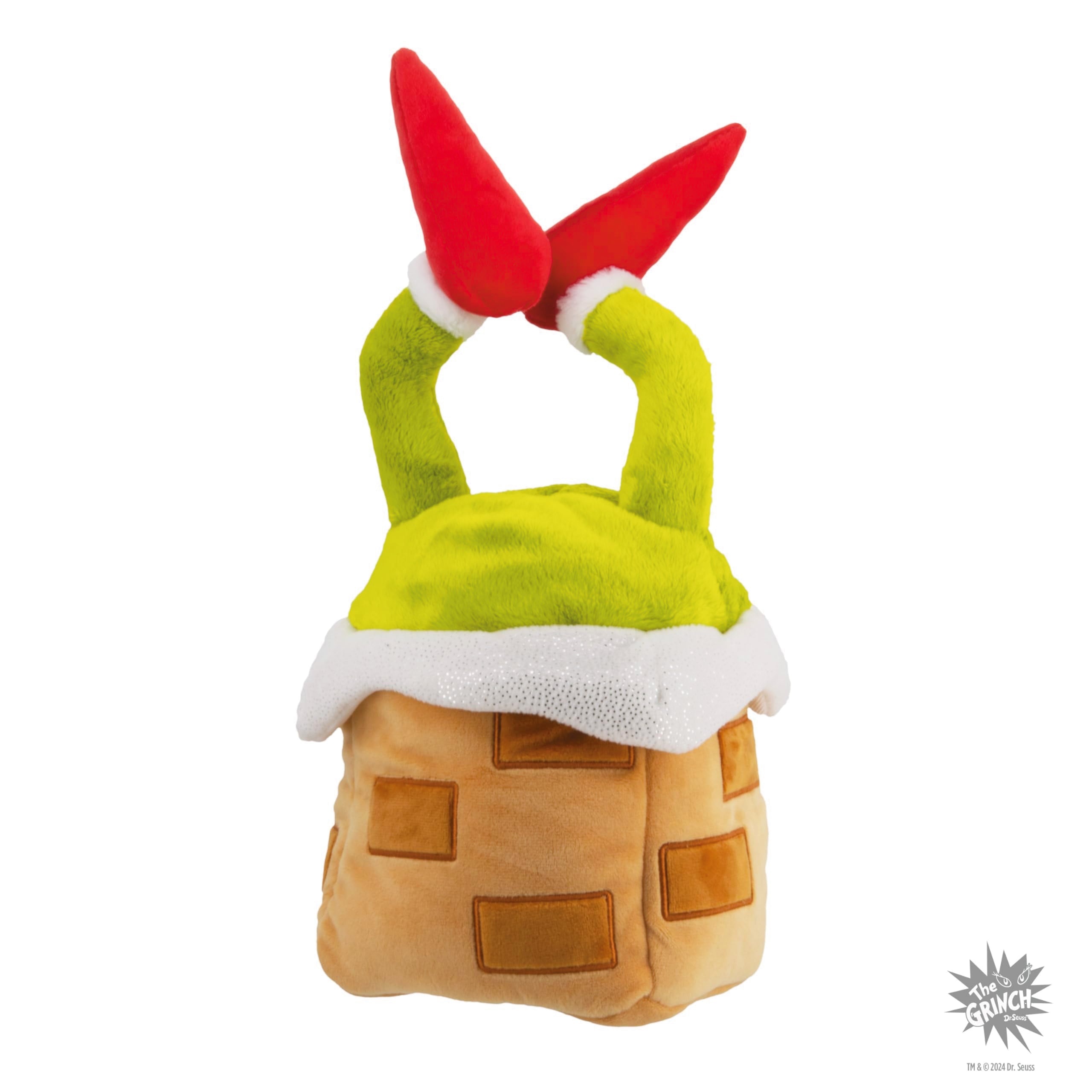 Hallmark Dr. Seuss The Grinch Plush Chimney Christmas Tree Topper