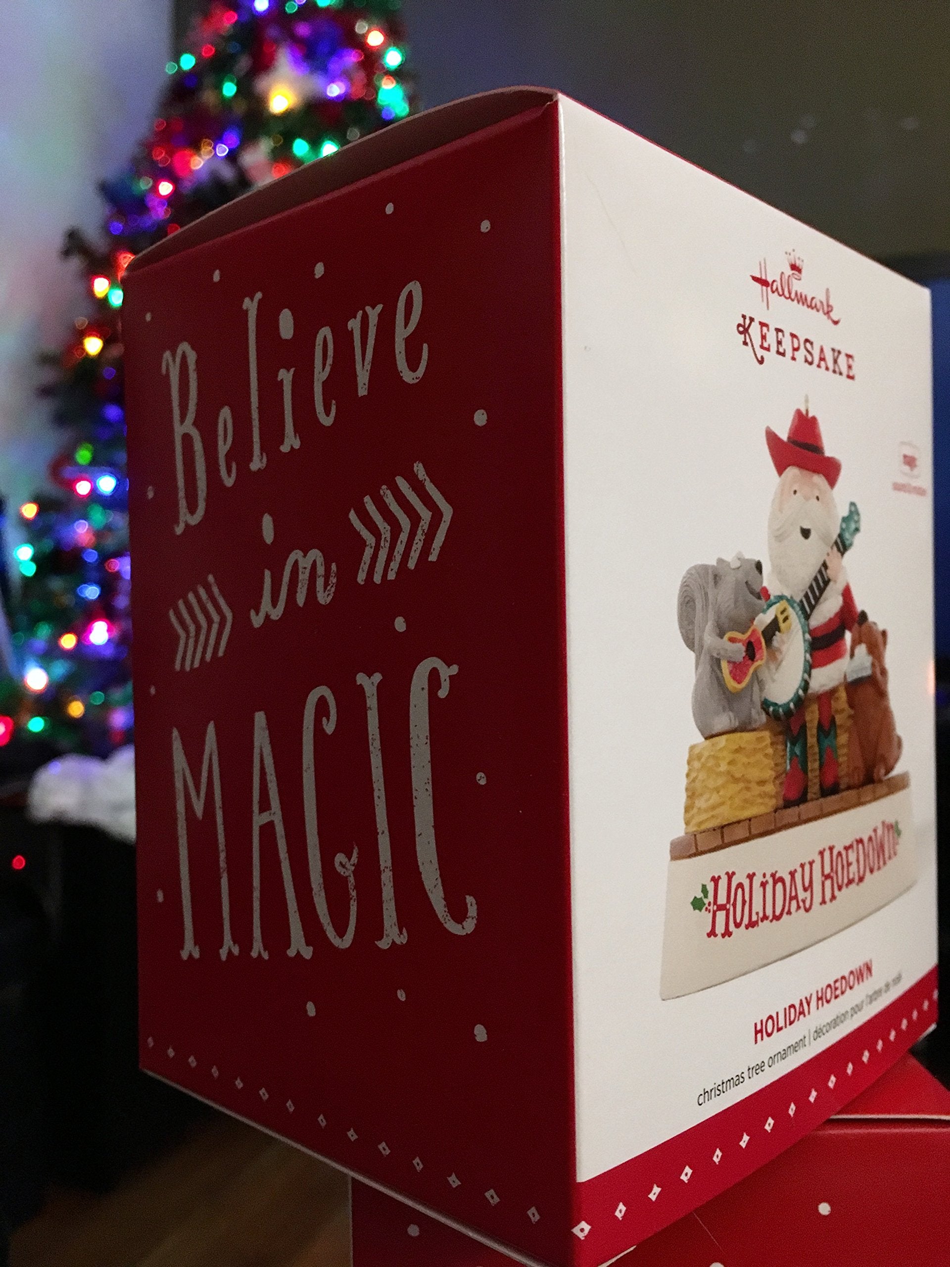 Hallmark Keepsake Ornament Holiday Hoedown Santa and Friends Musical Jingle Bells 2015